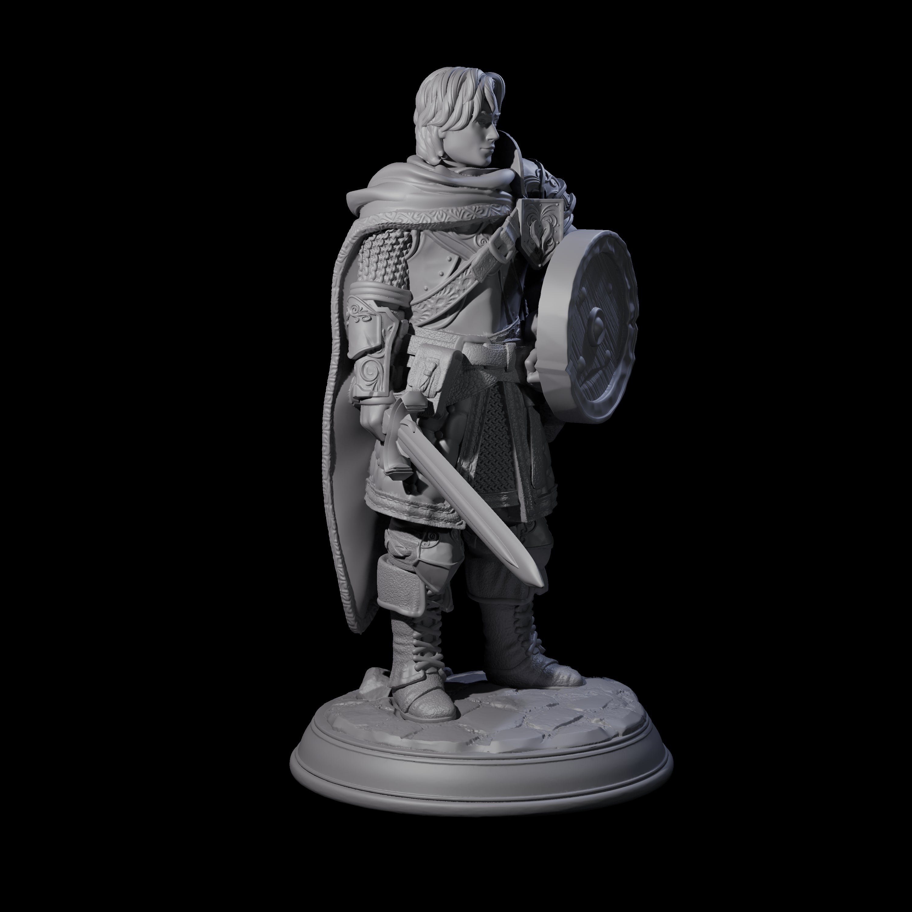 Young Knight Miniature for Dungeons and Dragons, Pathfinder or other TTRPGs