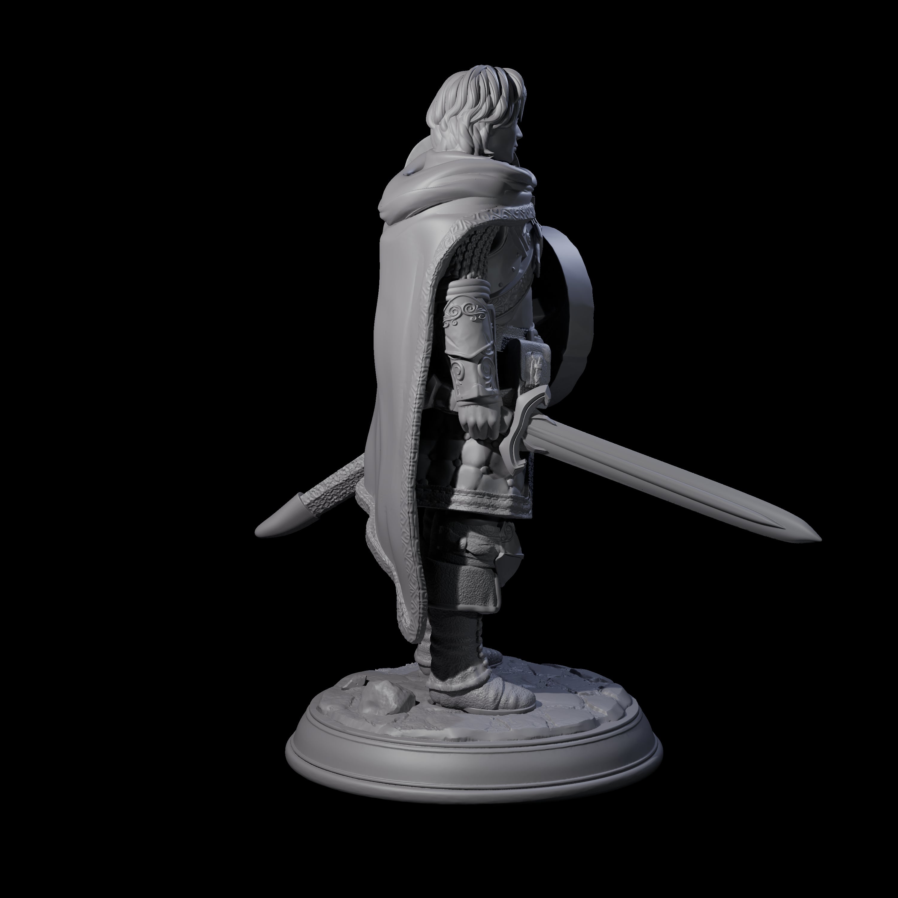 Young Knight Miniature for Dungeons and Dragons, Pathfinder or other TTRPGs