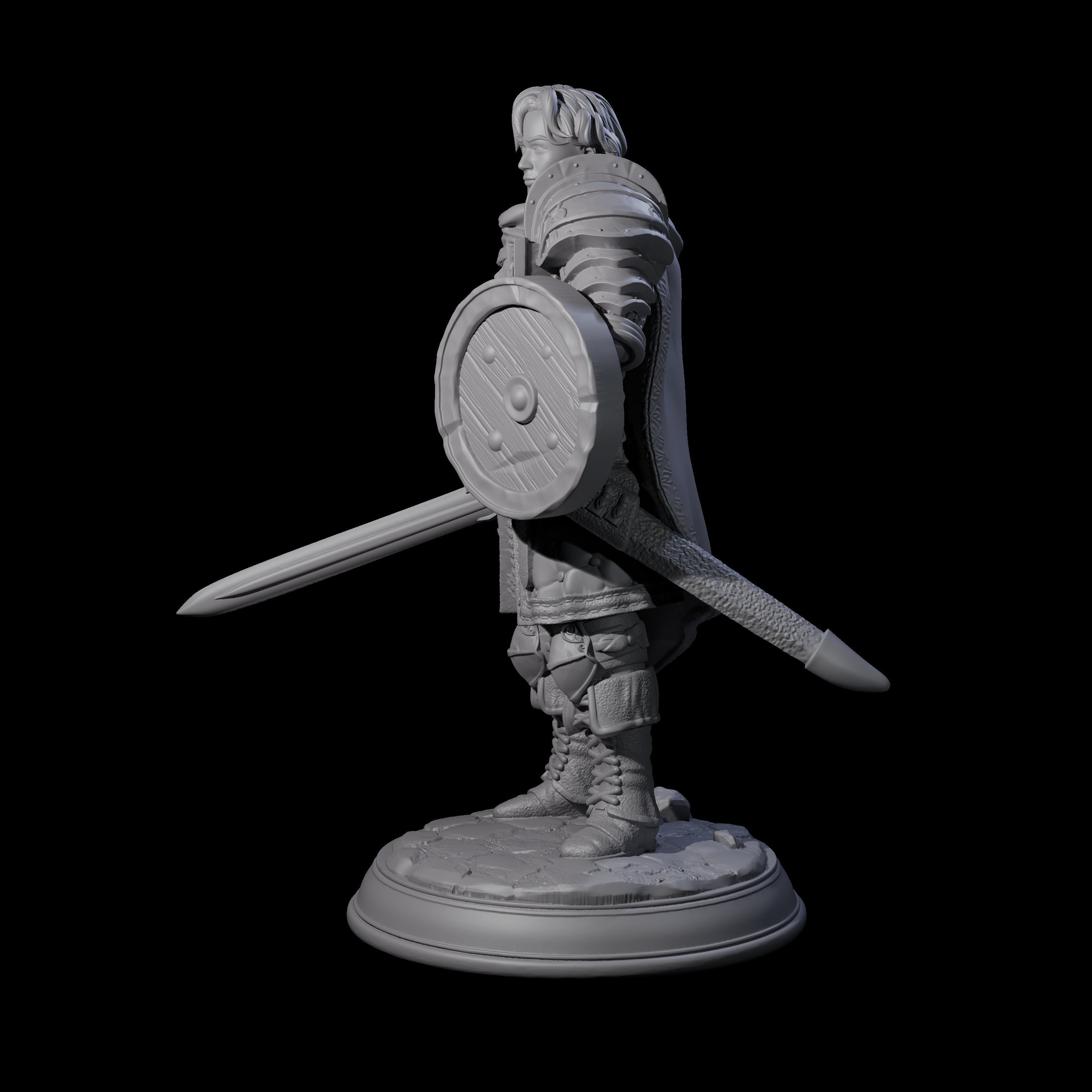 Young Knight Miniature for Dungeons and Dragons, Pathfinder or other TTRPGs