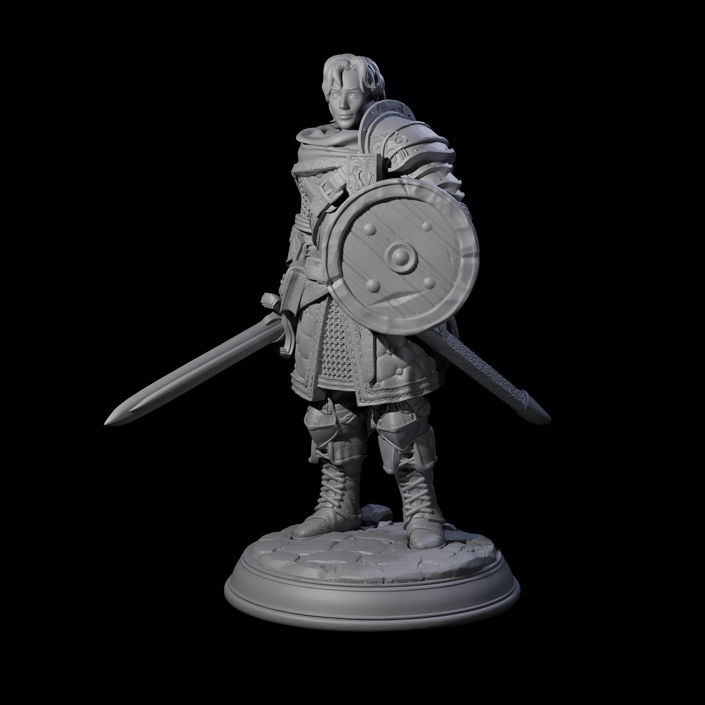 Young Knight Miniature for Dungeons and Dragons, Pathfinder or other TTRPGs