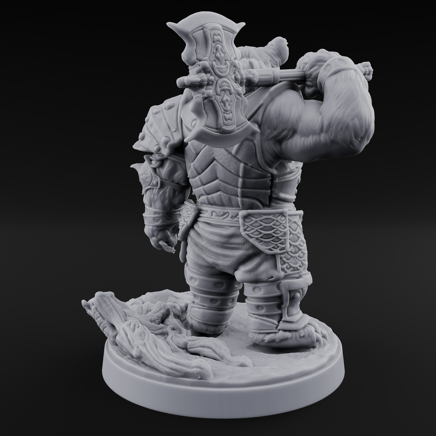 Young Ursine Knight Miniature for Dungeons and Dragons, Pathfinder or other TTRPGs