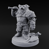 Young Ursine Knight Miniature for Dungeons and Dragons, Pathfinder or other TTRPGs