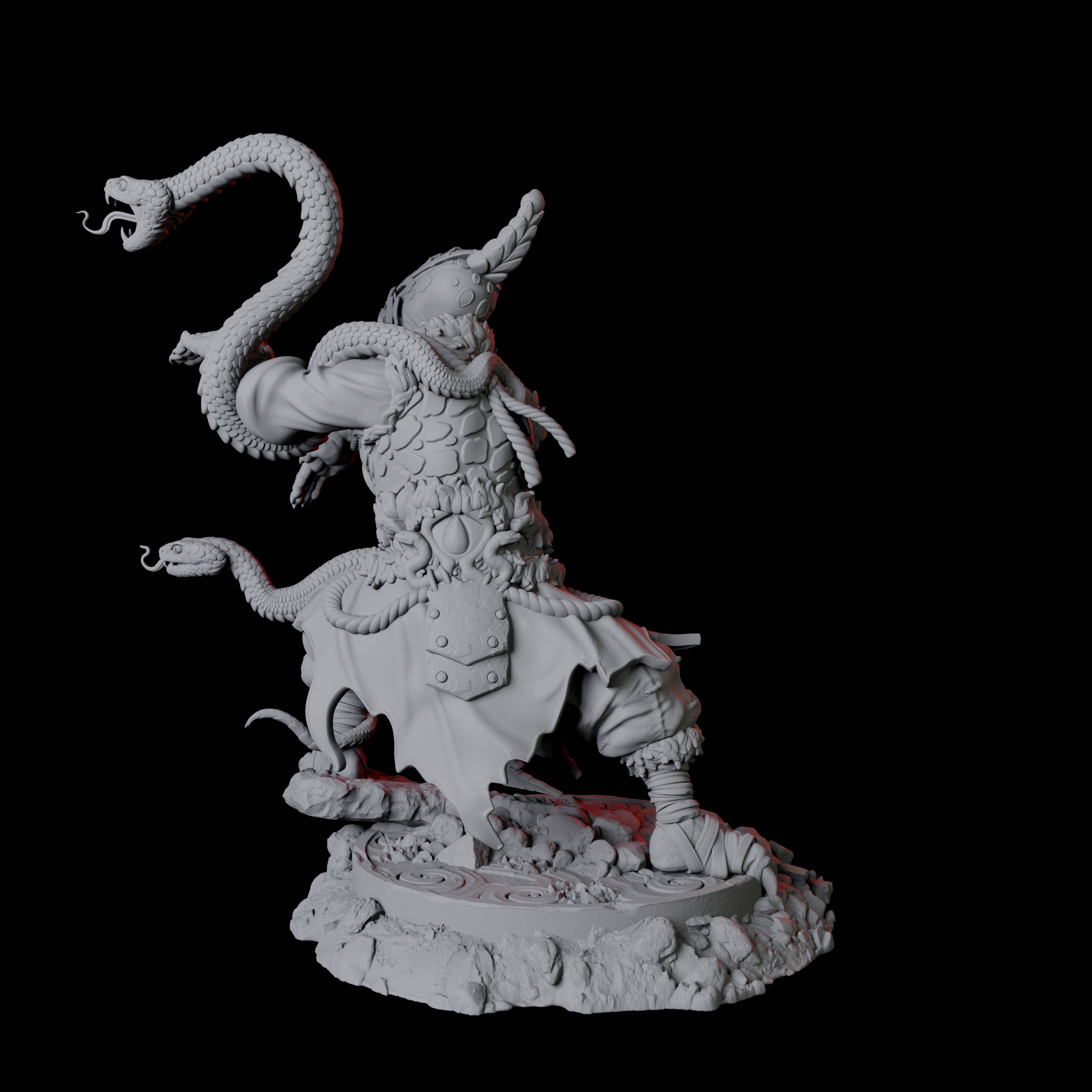 Yuan-Ti Snake Charmer A Miniature for Dungeons and Dragons, Pathfinder or other TTRPGs