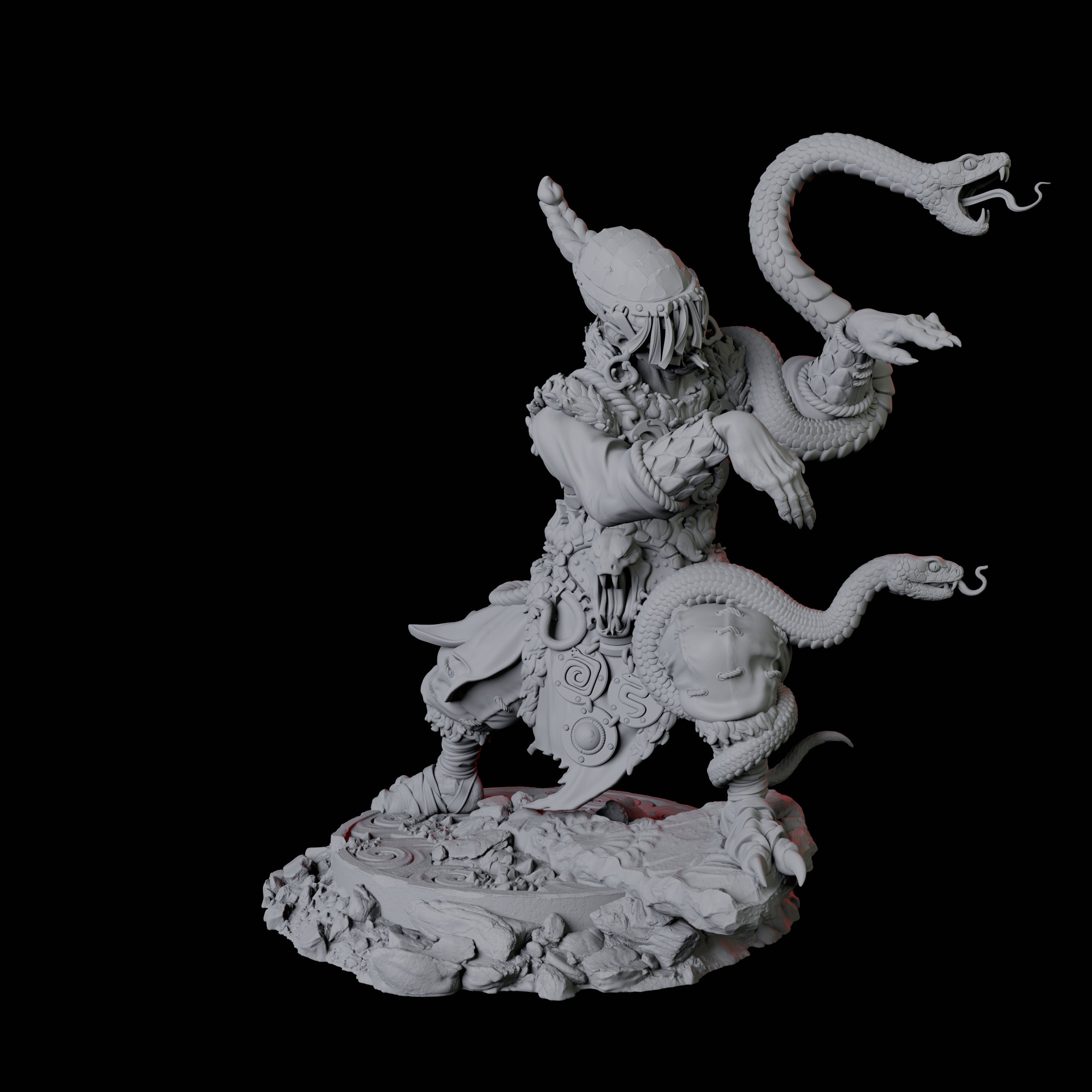 Yuan-Ti Snake Charmer A Miniature for Dungeons and Dragons, Pathfinder or other TTRPGs