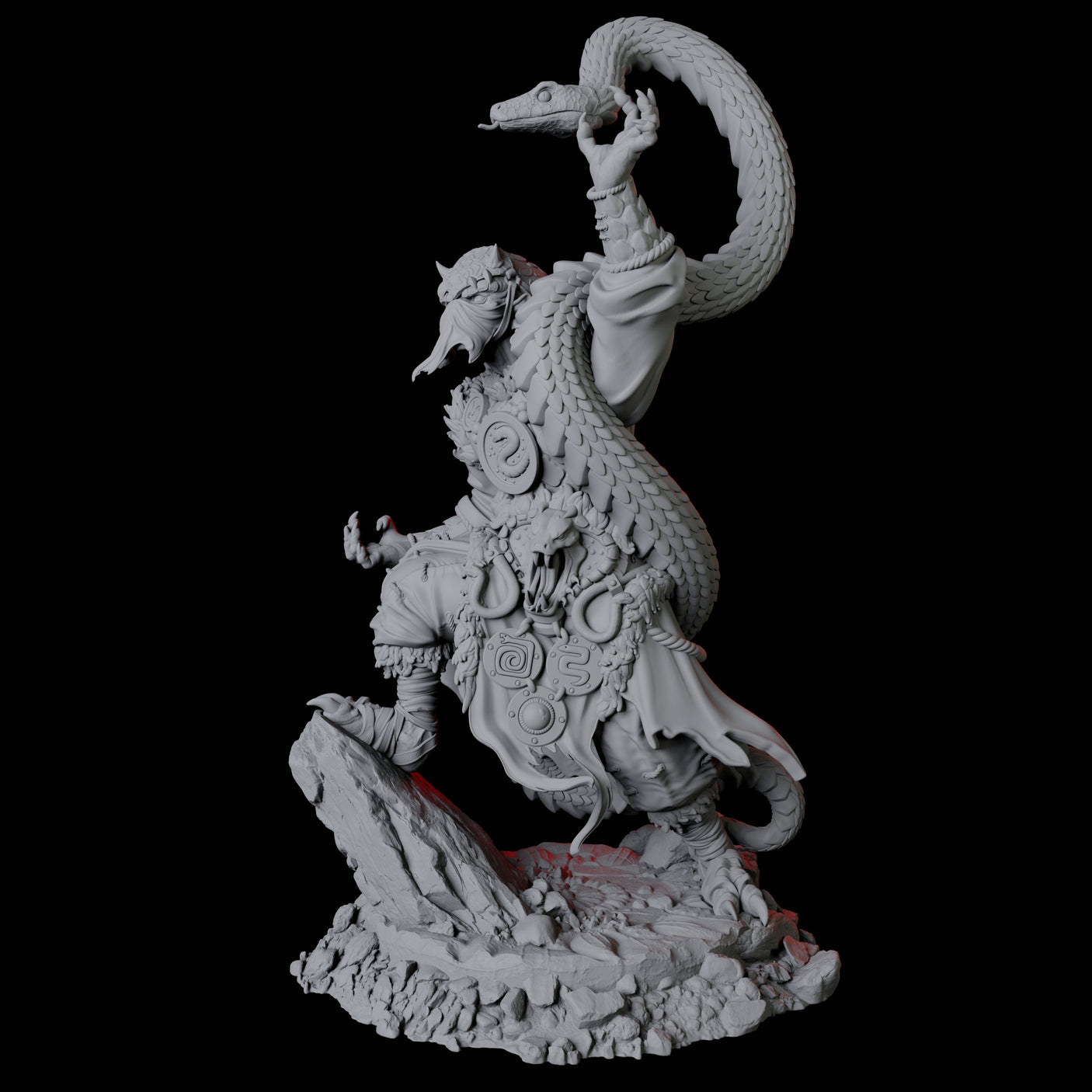 Yuan-Ti Snake Charmer B Miniature for Dungeons and Dragons, Pathfinder or other TTRPGs