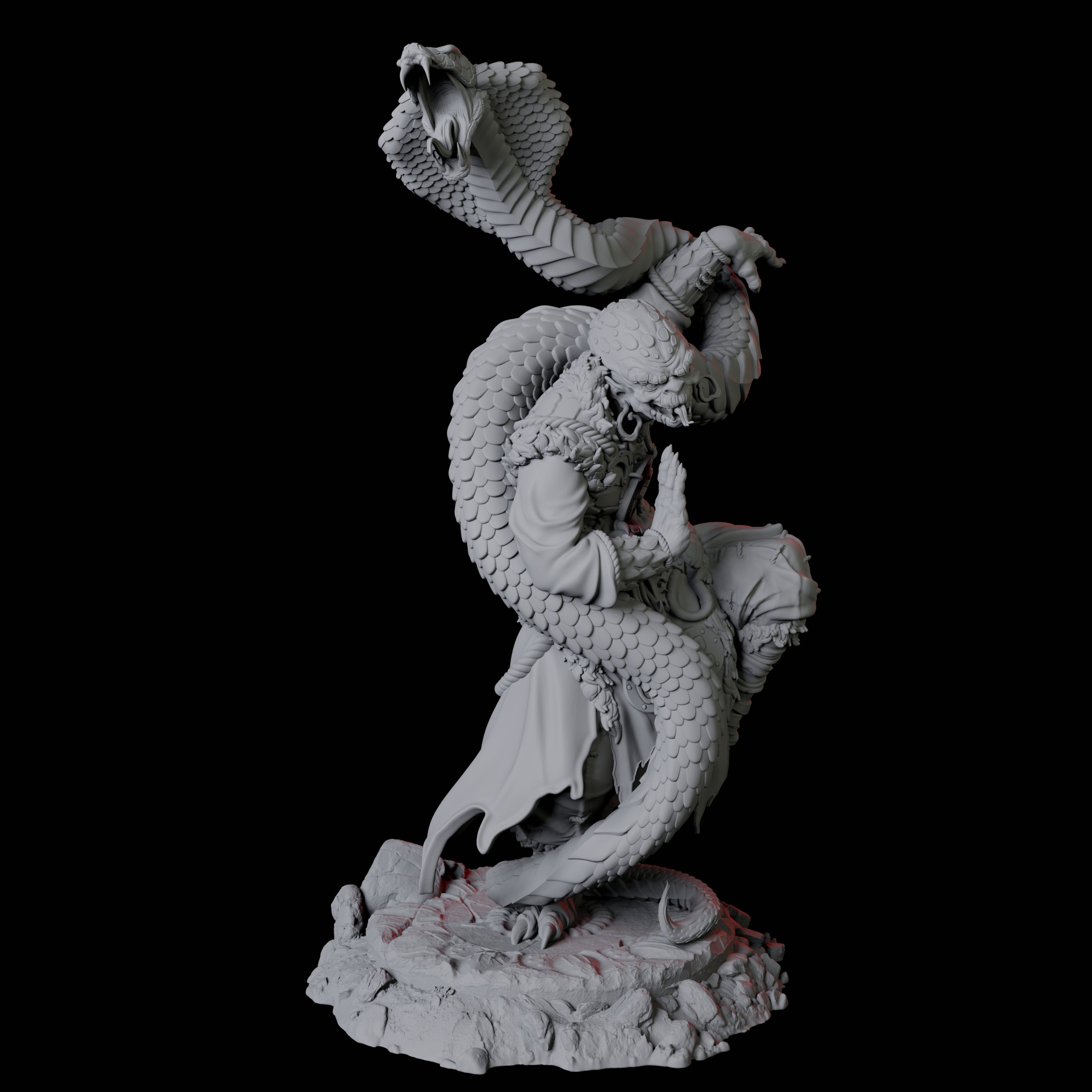 Yuan-Ti Snake Charmer C Miniature for Dungeons and Dragons, Pathfinder or other TTRPGs