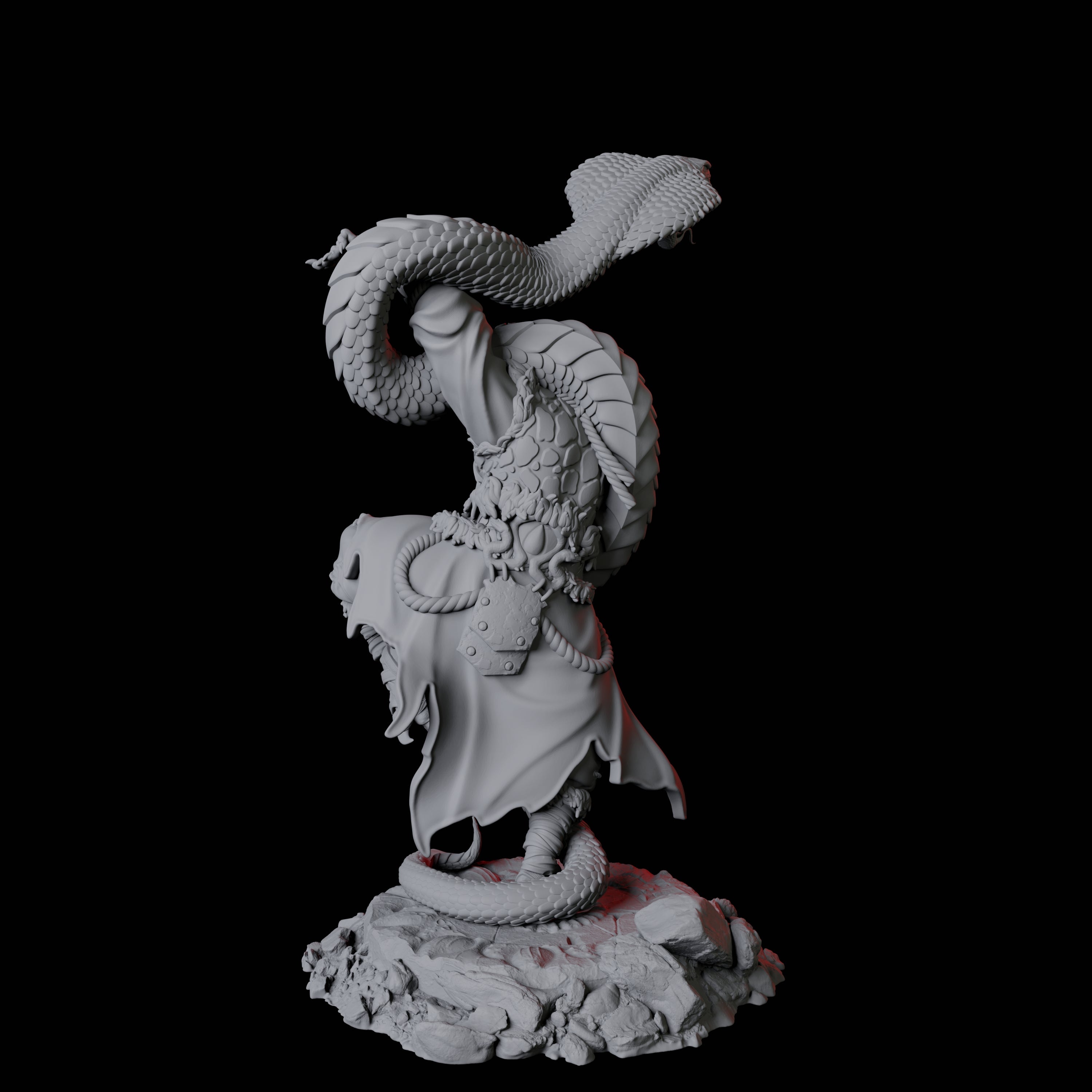 Yuan-Ti Snake Charmer C Miniature for Dungeons and Dragons, Pathfinder or other TTRPGs