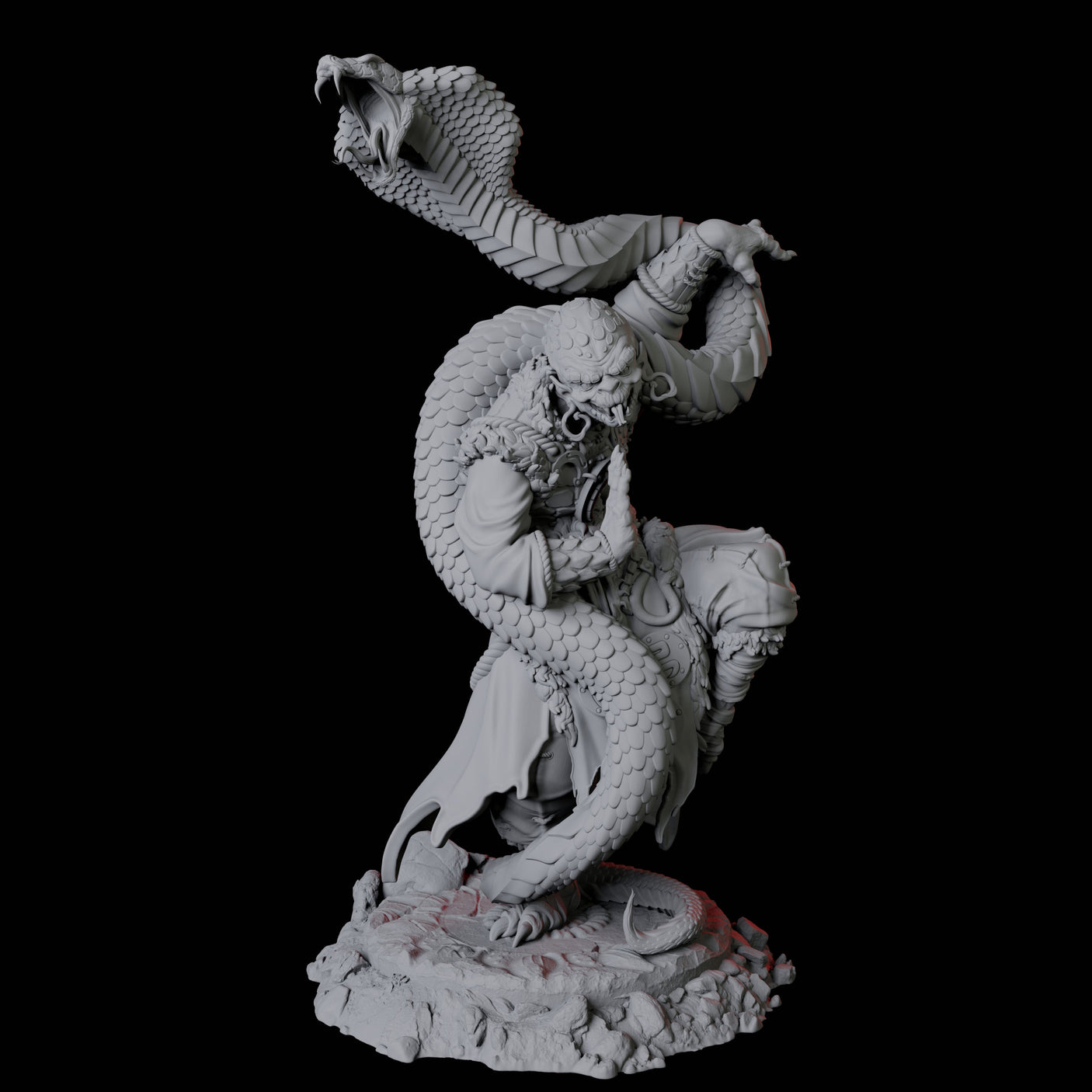 Yuan-Ti Snake Charmer C Miniature for Dungeons and Dragons, Pathfinder or other TTRPGs