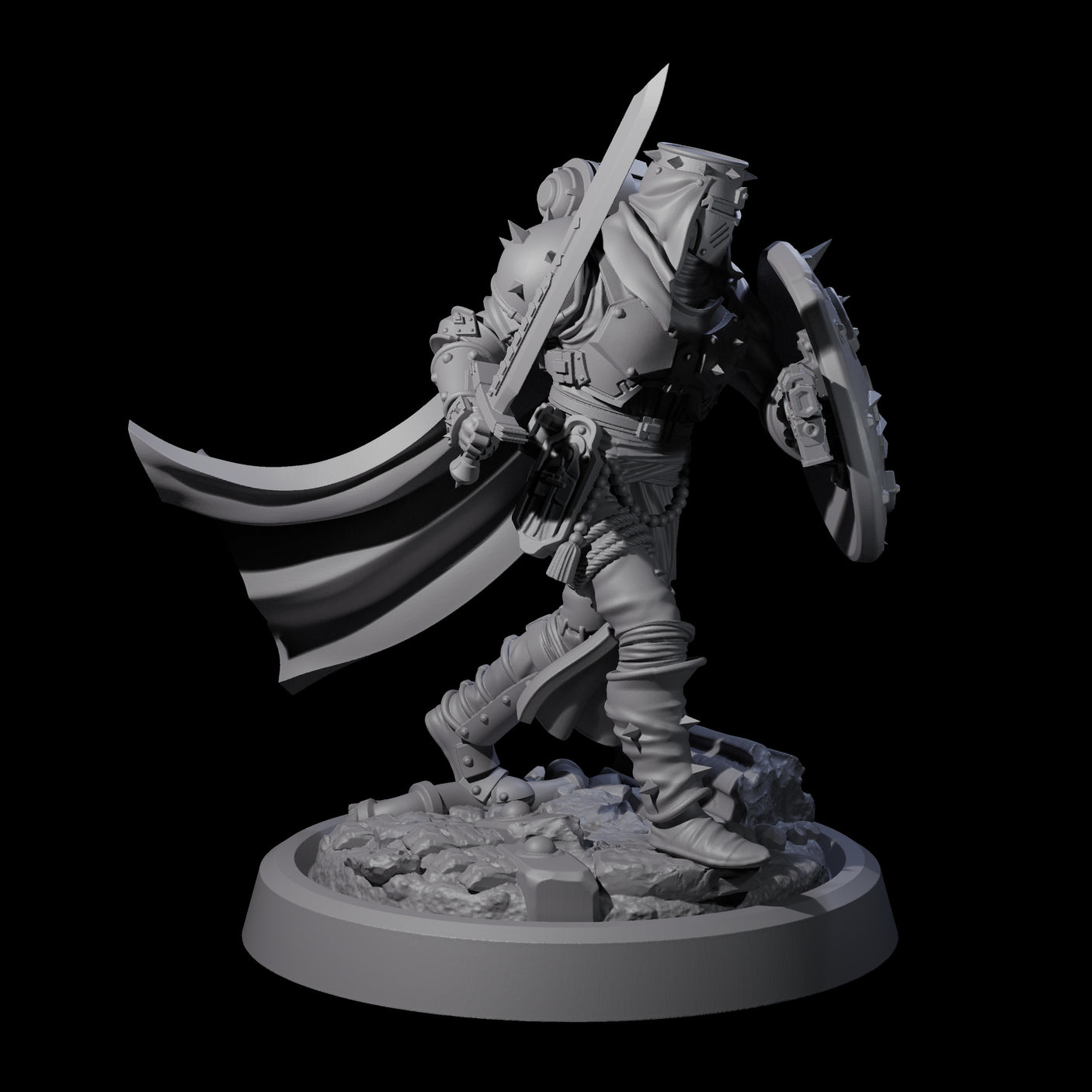 Zealous Human Crusader A Miniature for Dungeons and Dragons, Pathfinder or other TTRPGs