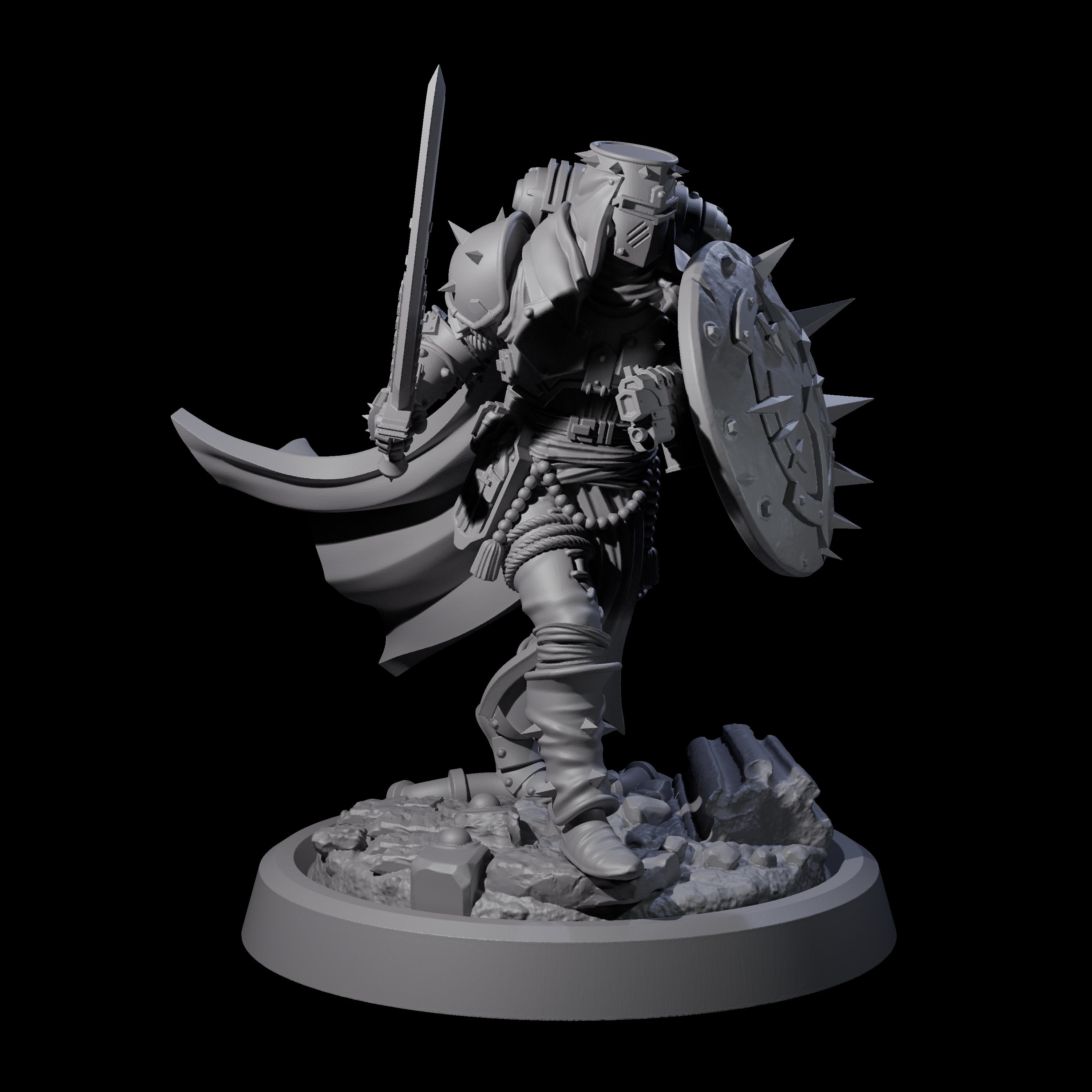Zealous Human Crusader A Miniature for Dungeons and Dragons, Pathfinder or other TTRPGs