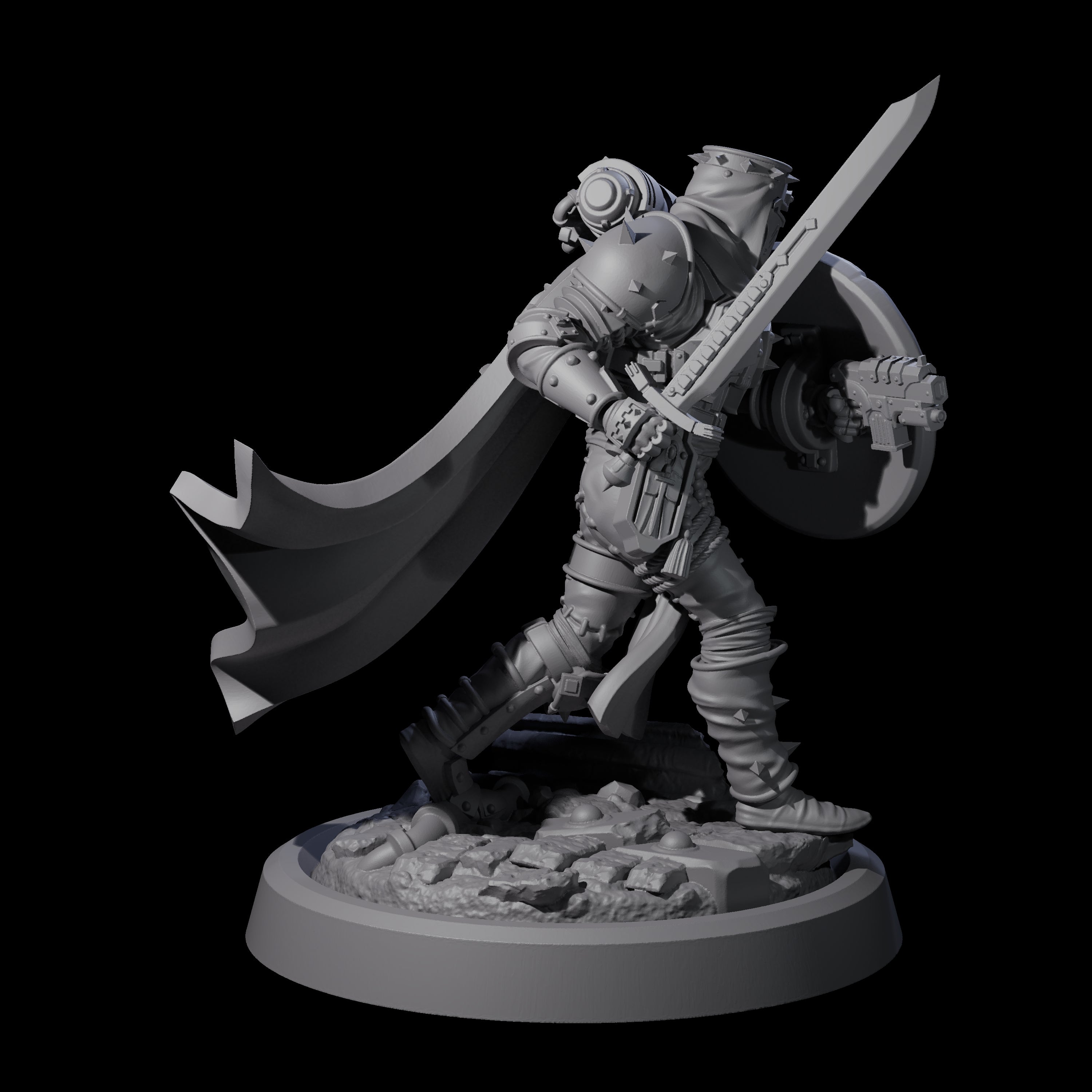 Zealous Human Crusader A Miniature for Dungeons and Dragons, Pathfinder or other TTRPGs