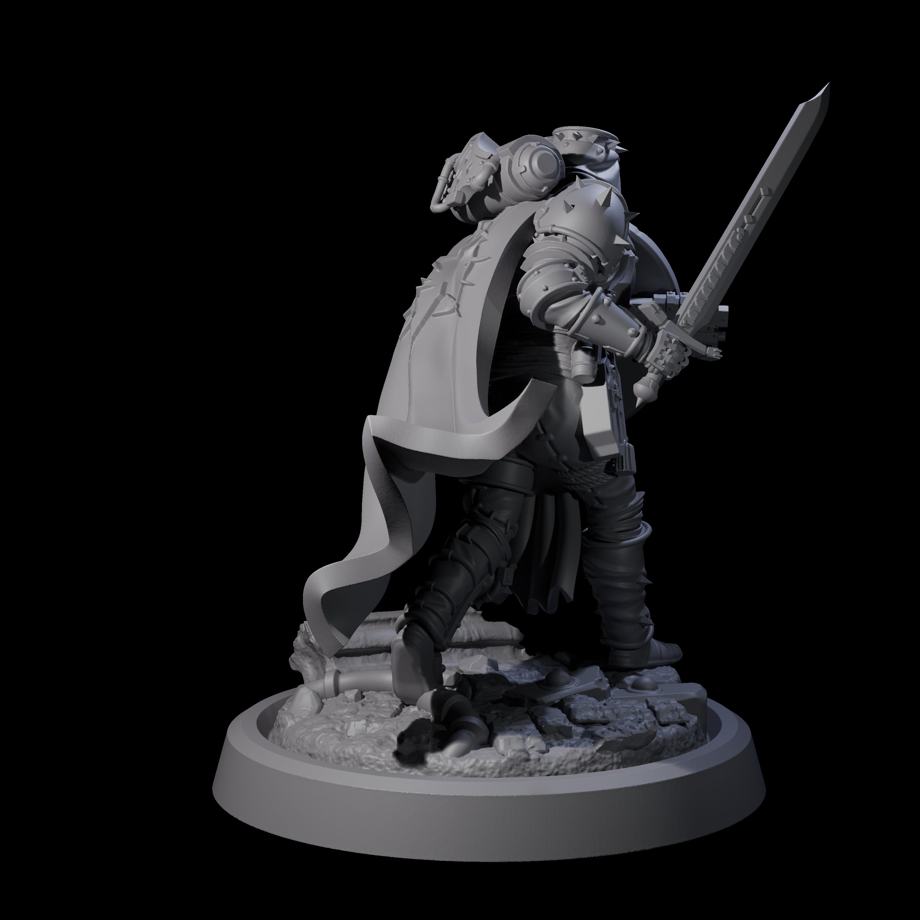 Zealous Human Crusader A Miniature for Dungeons and Dragons, Pathfinder or other TTRPGs