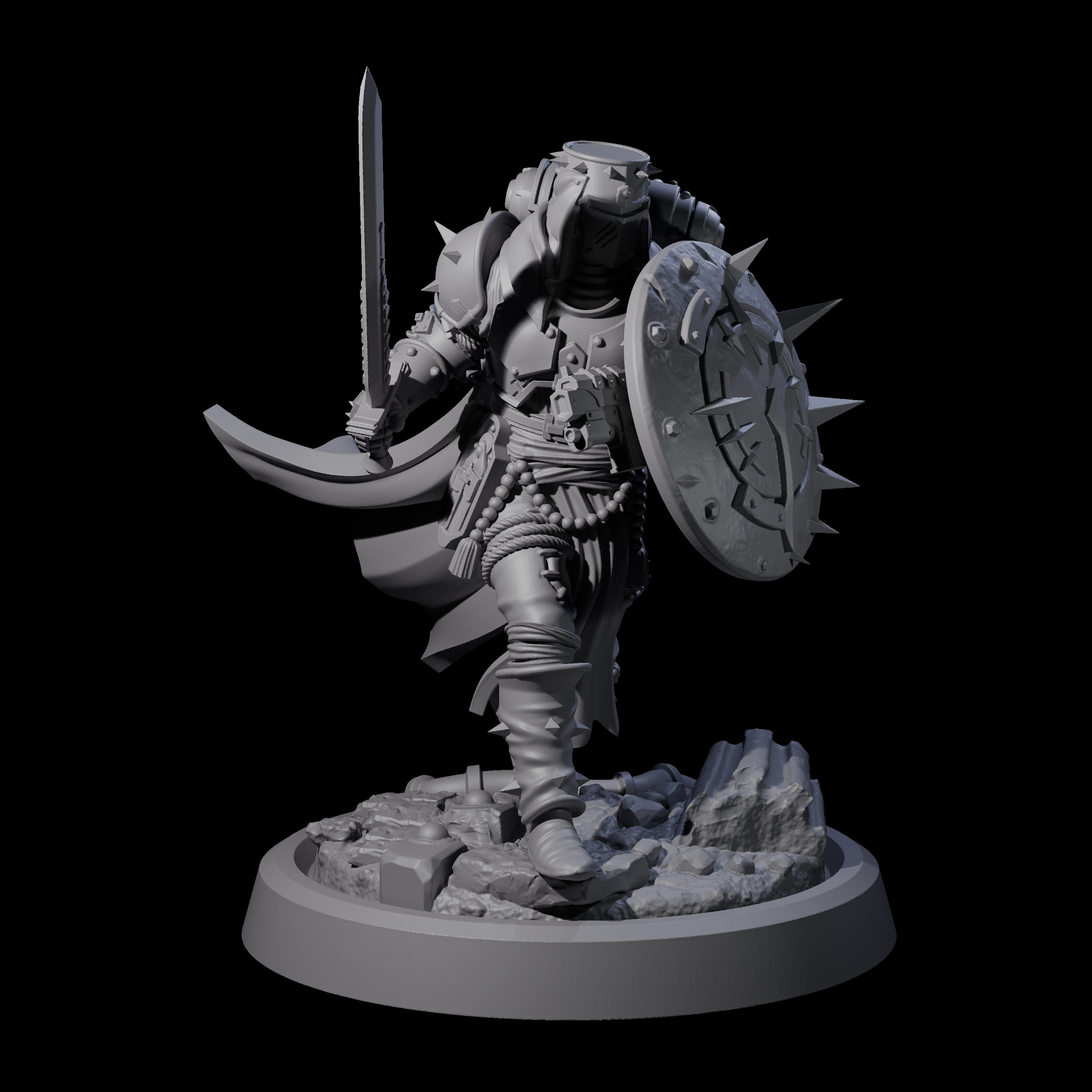 Zealous Human Crusader A Miniature for Dungeons and Dragons, Pathfinder or other TTRPGs