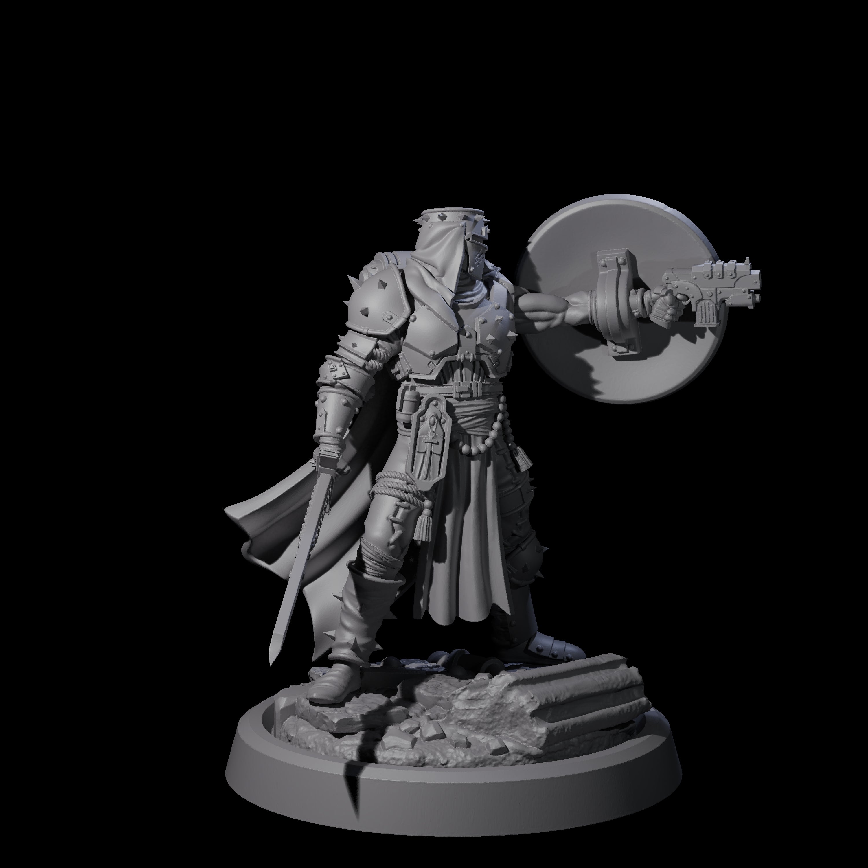 Zealous Human Crusader B Miniature for Dungeons and Dragons, Pathfinder or other TTRPGs