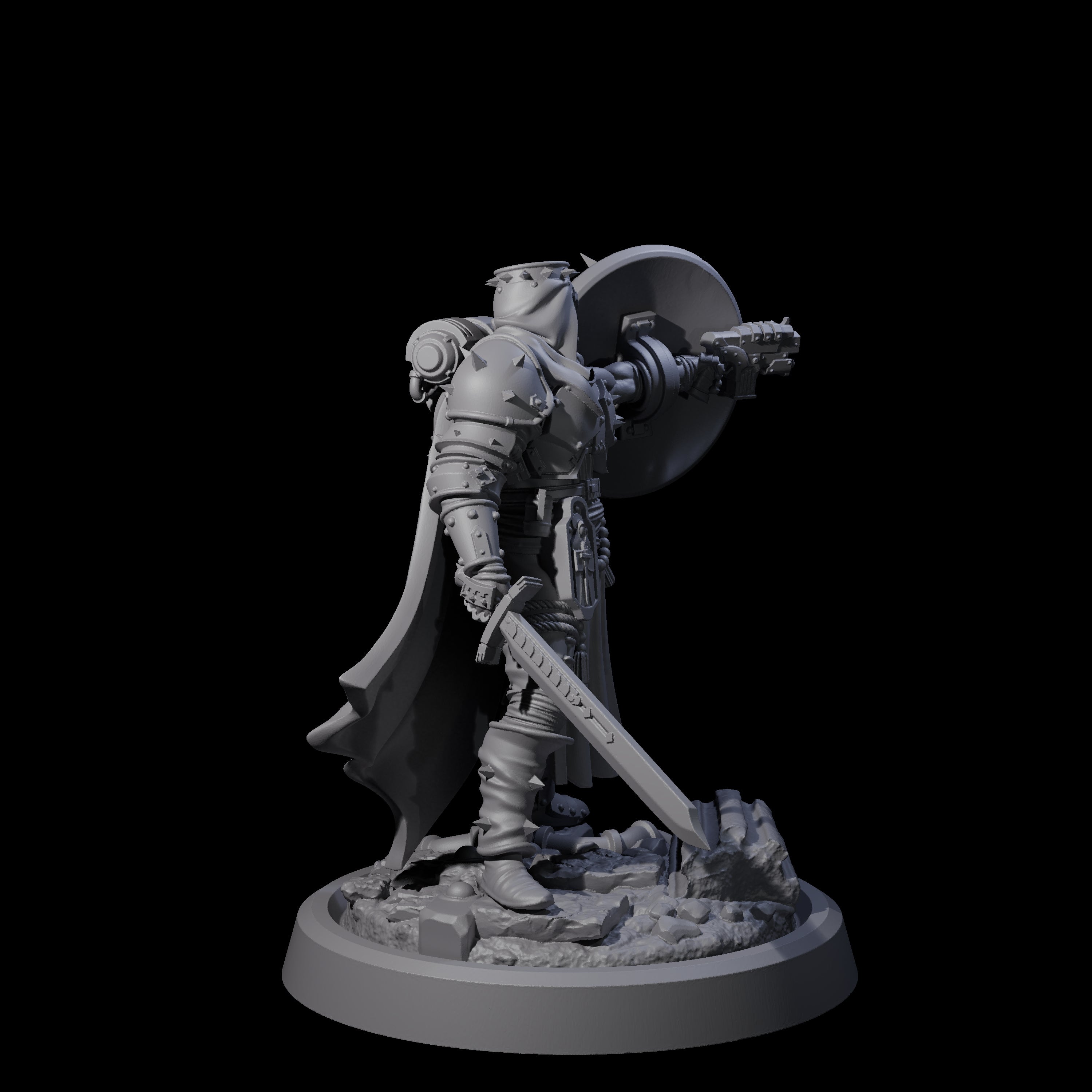 Zealous Human Crusader B Miniature for Dungeons and Dragons, Pathfinder or other TTRPGs