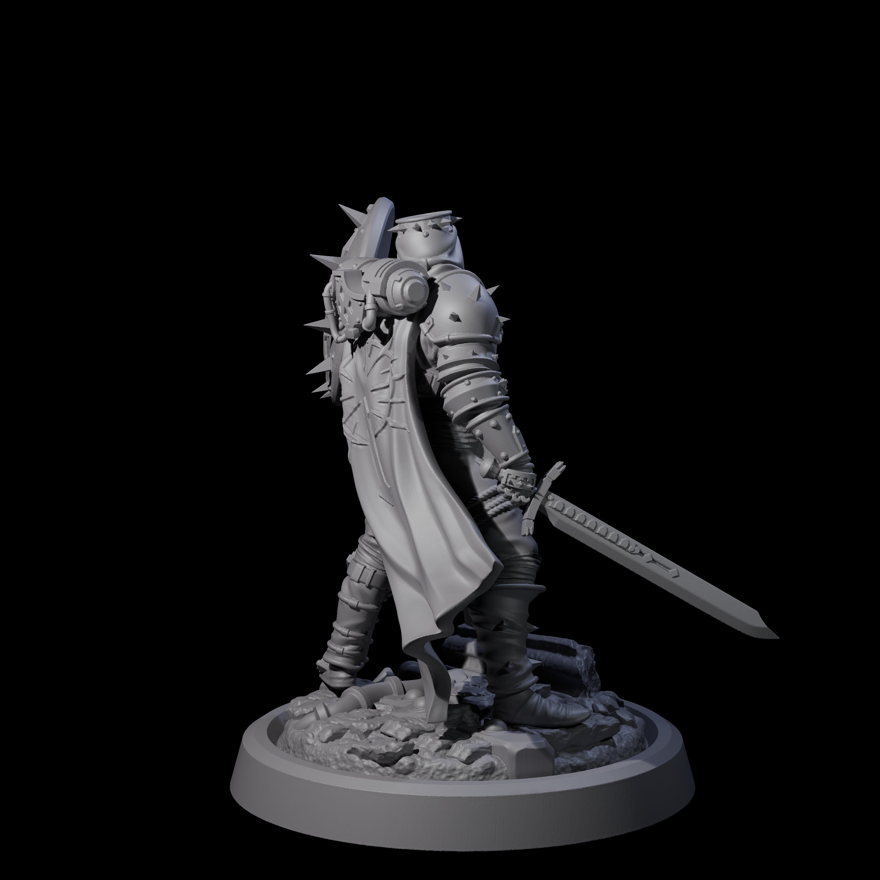 Zealous Human Crusader B Miniature for Dungeons and Dragons, Pathfinder or other TTRPGs