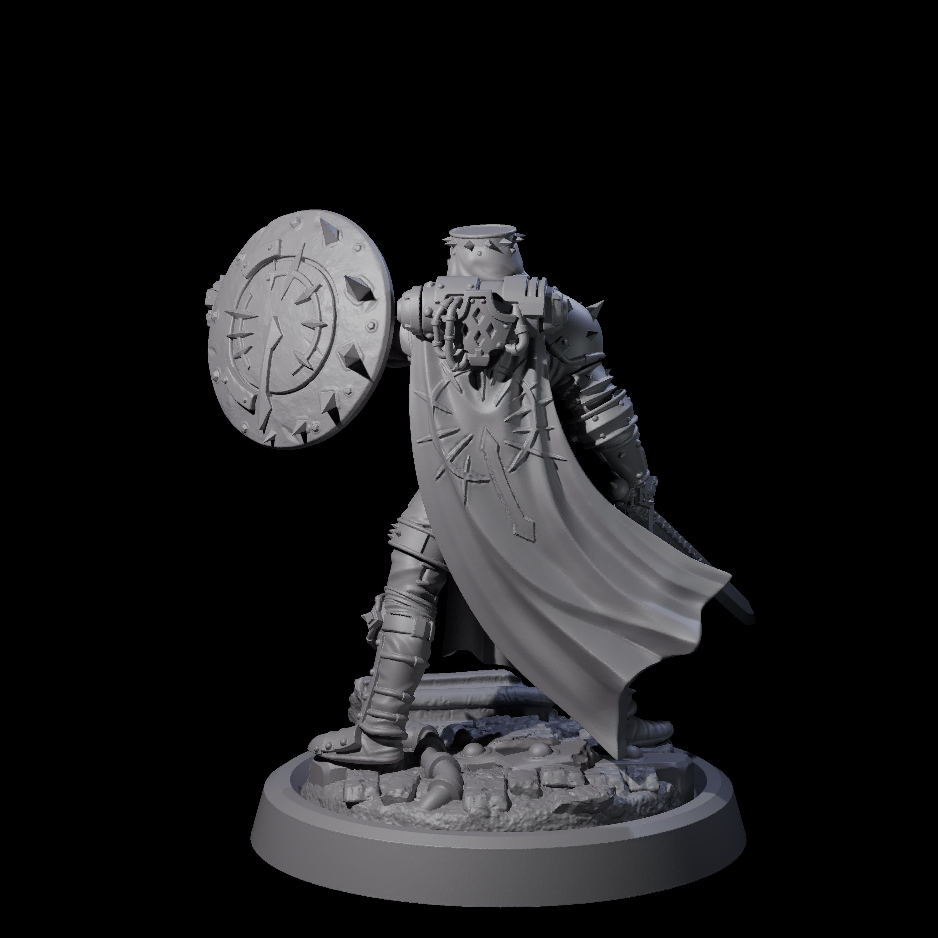 Zealous Human Crusader B Miniature for Dungeons and Dragons, Pathfinder or other TTRPGs
