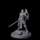 Zealous Human Crusader B Miniature for Dungeons and Dragons, Pathfinder or other TTRPGs