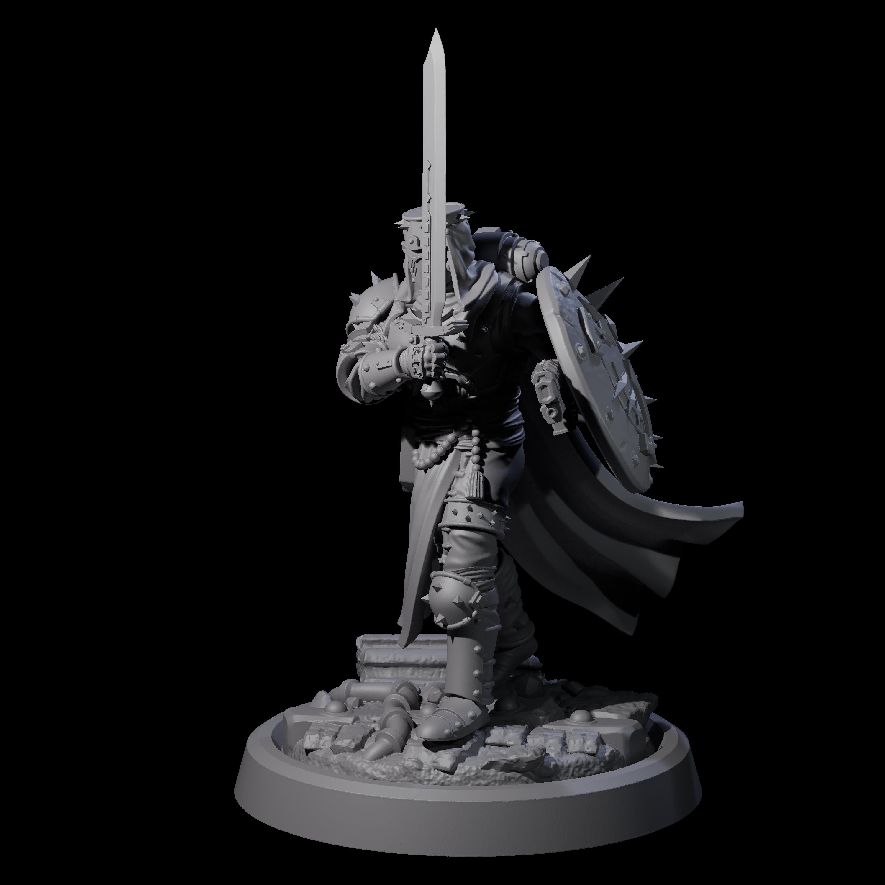 Zealous Human Crusader C Miniature for Dungeons and Dragons, Pathfinder or other TTRPGs