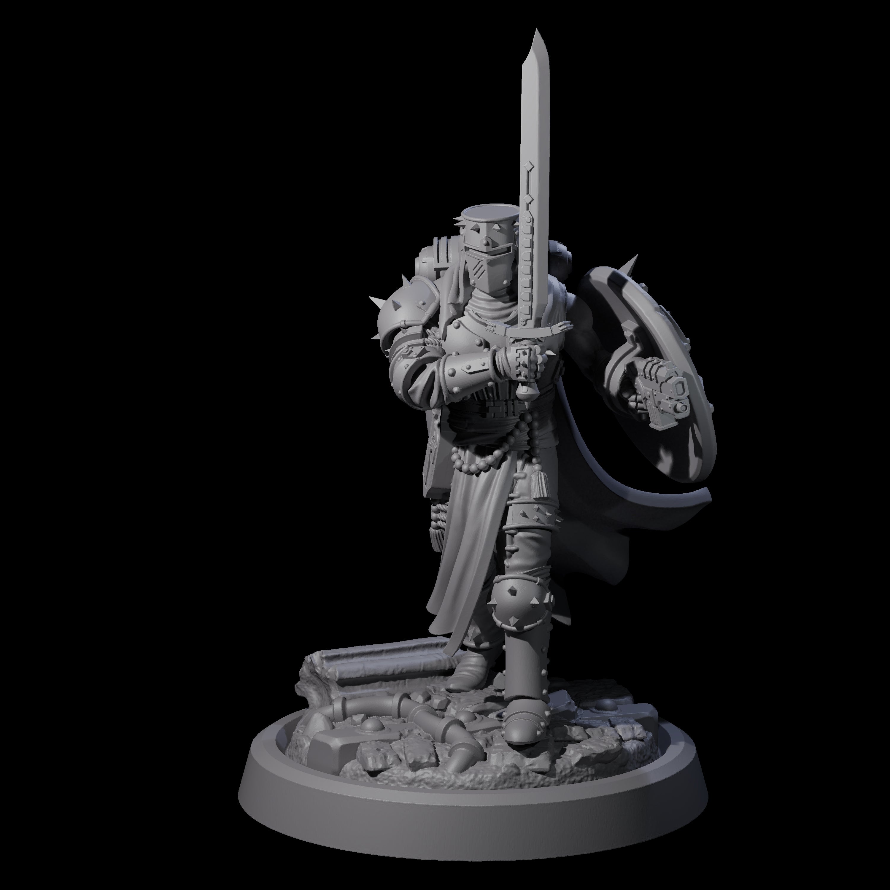 Zealous Human Crusader C Miniature for Dungeons and Dragons, Pathfinder or other TTRPGs