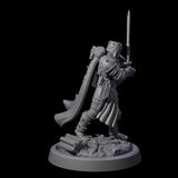 Zealous Human Crusader C Miniature for Dungeons and Dragons, Pathfinder or other TTRPGs