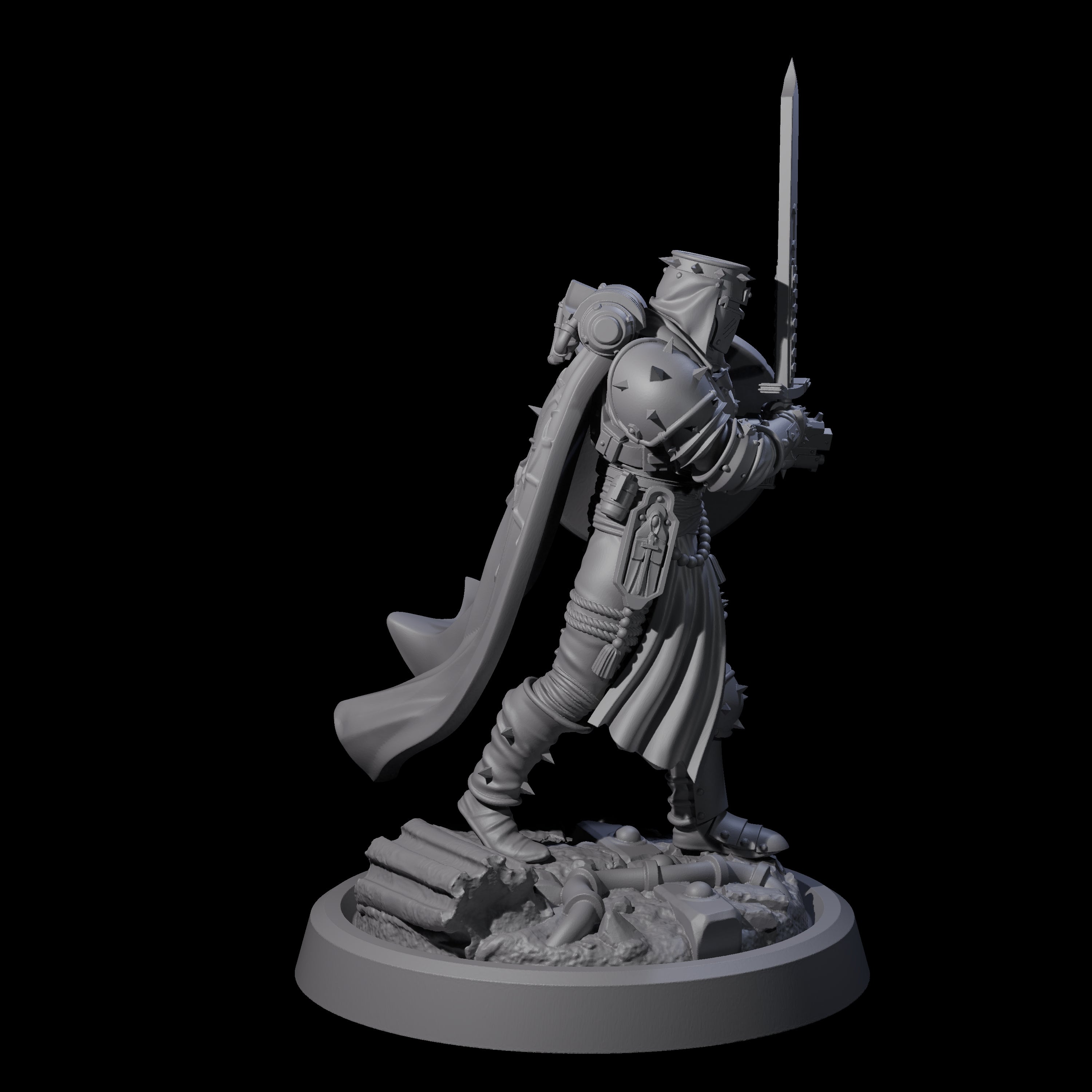 Zealous Human Crusader C Miniature for Dungeons and Dragons, Pathfinder or other TTRPGs