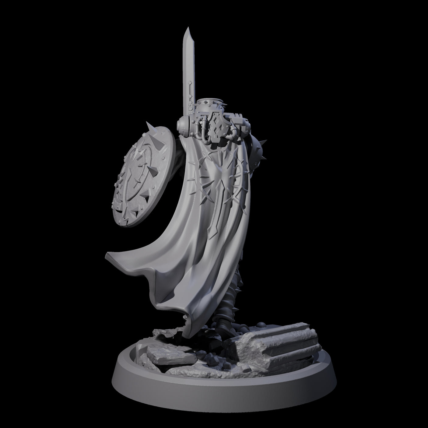 Zealous Human Crusader C Miniature for Dungeons and Dragons, Pathfinder or other TTRPGs