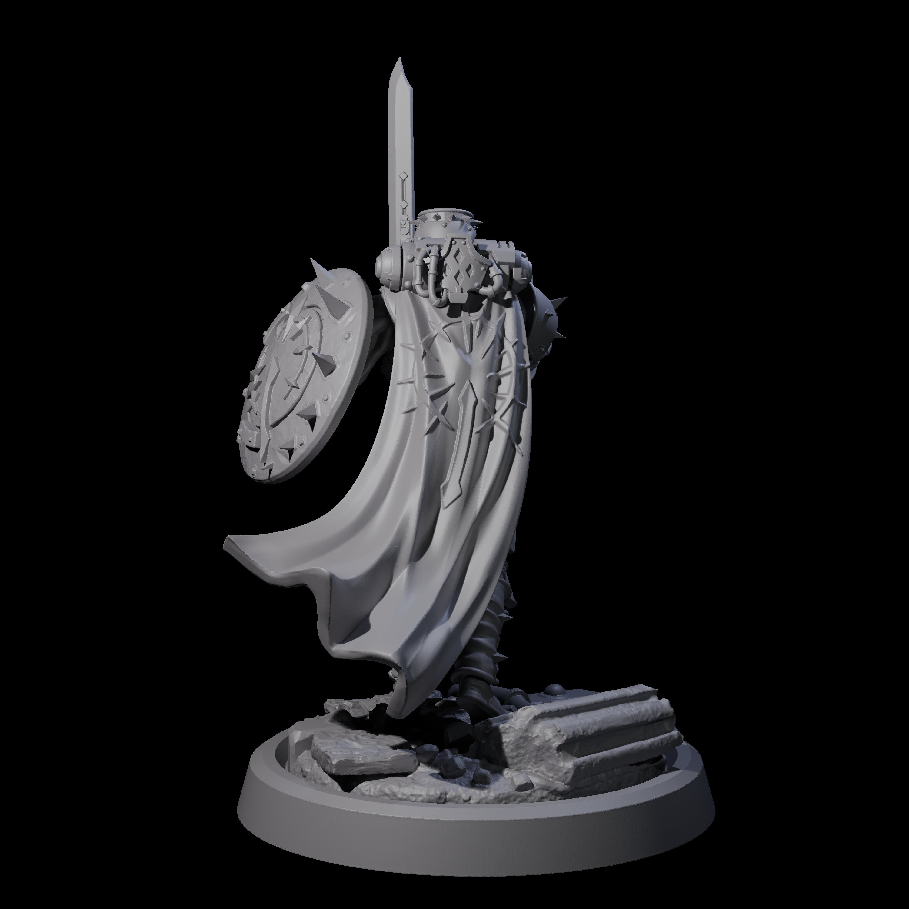 Zealous Human Crusader C Miniature for Dungeons and Dragons, Pathfinder or other TTRPGs