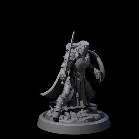 Zealous Human Crusader D Miniature for Dungeons and Dragons, Pathfinder or other TTRPGs