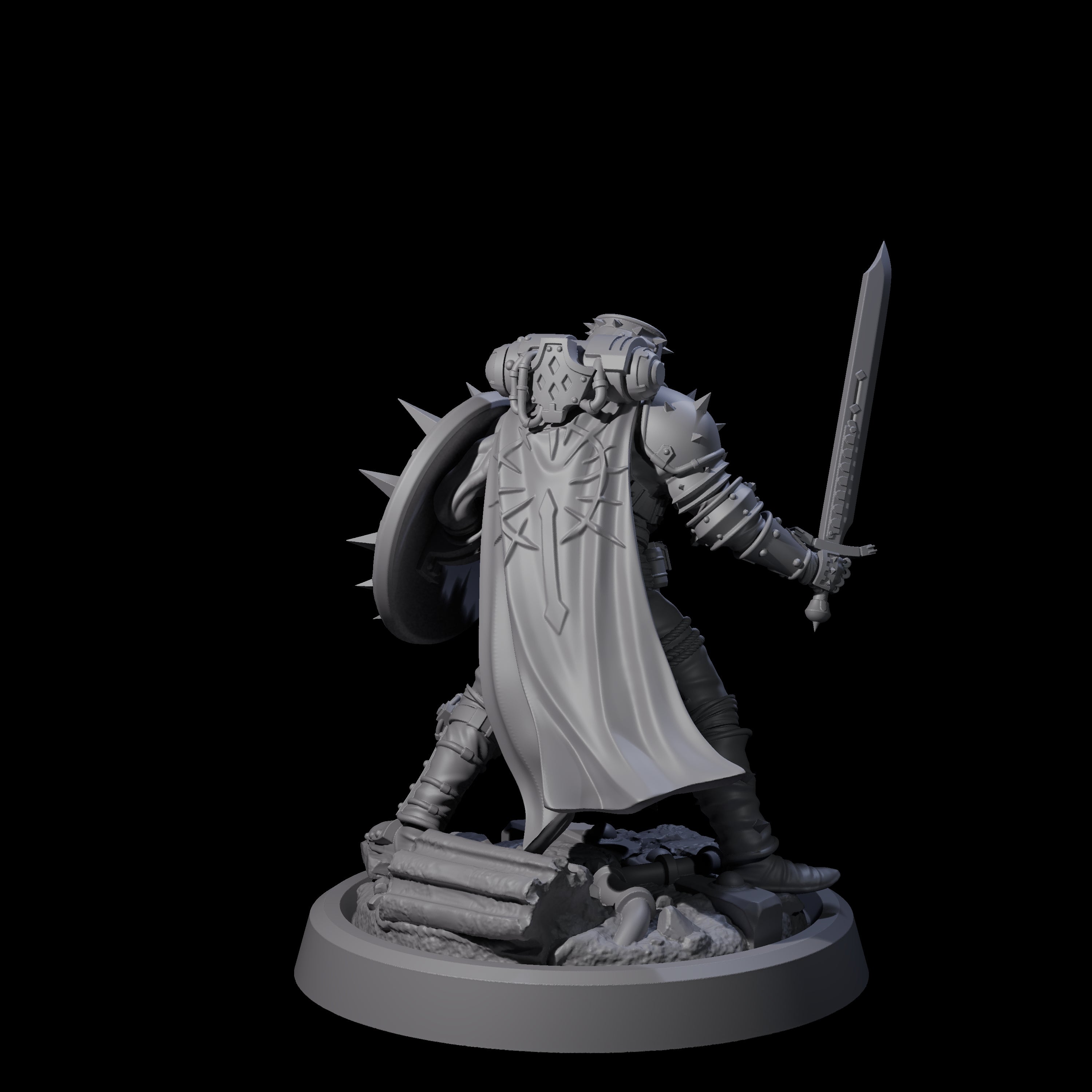 Zealous Human Crusader D Miniature for Dungeons and Dragons, Pathfinder or other TTRPGs