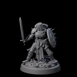 Zealous Human Crusader D Miniature for Dungeons and Dragons, Pathfinder or other TTRPGs