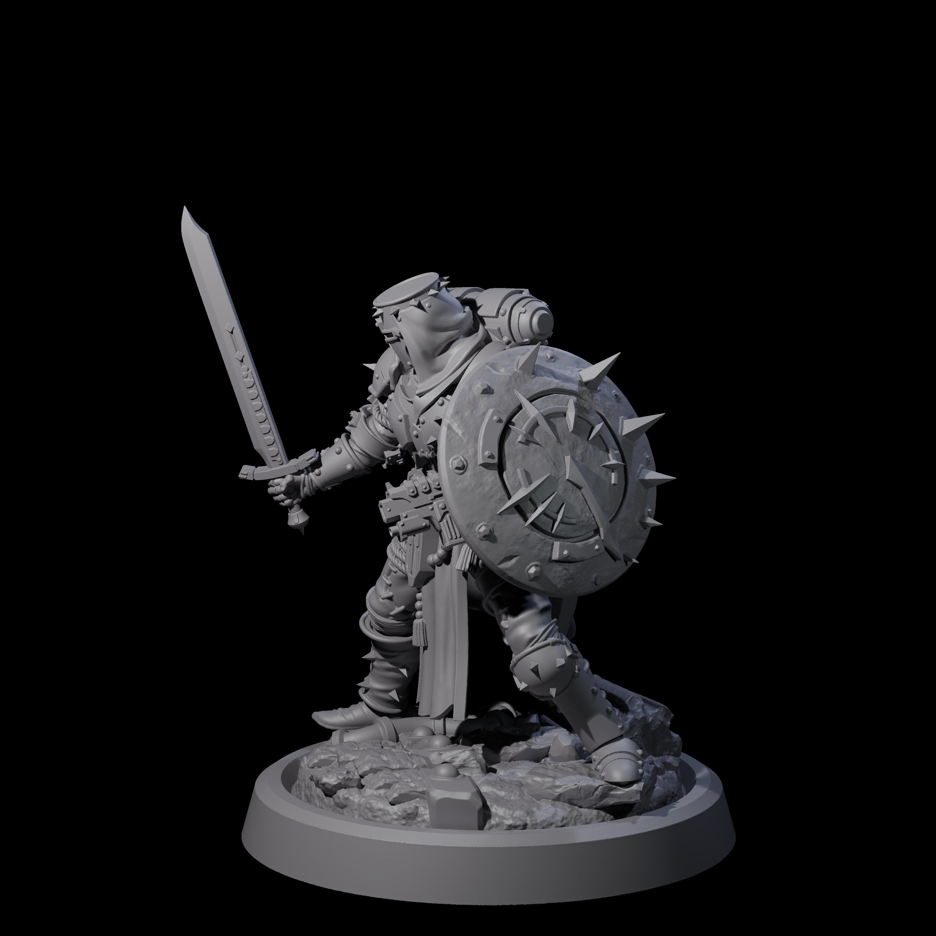 Zealous Human Crusader D Miniature for Dungeons and Dragons, Pathfinder or other TTRPGs