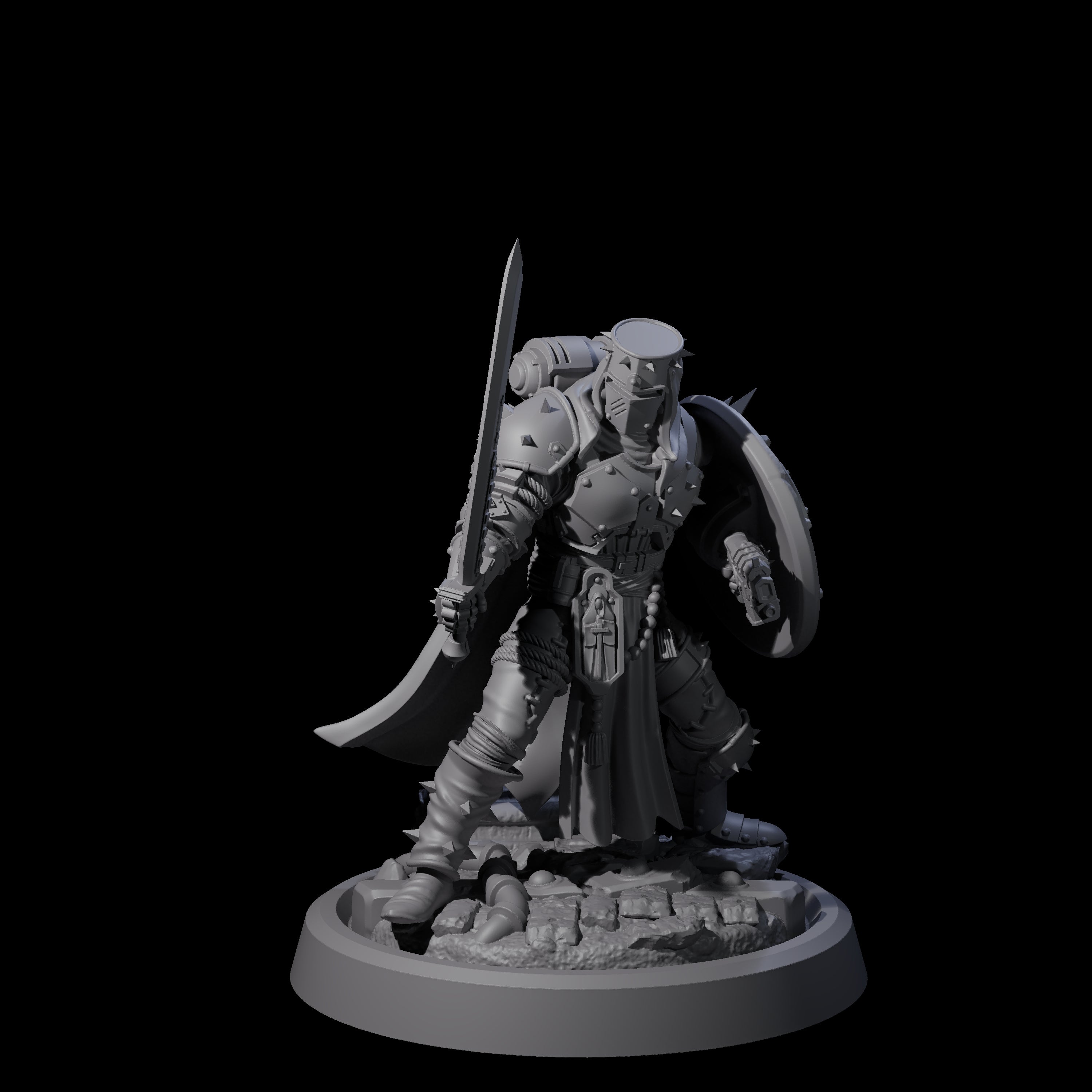 Zealous Human Crusaders Miniature for Dungeons and Dragons, Pathfinder or other TTRPGs