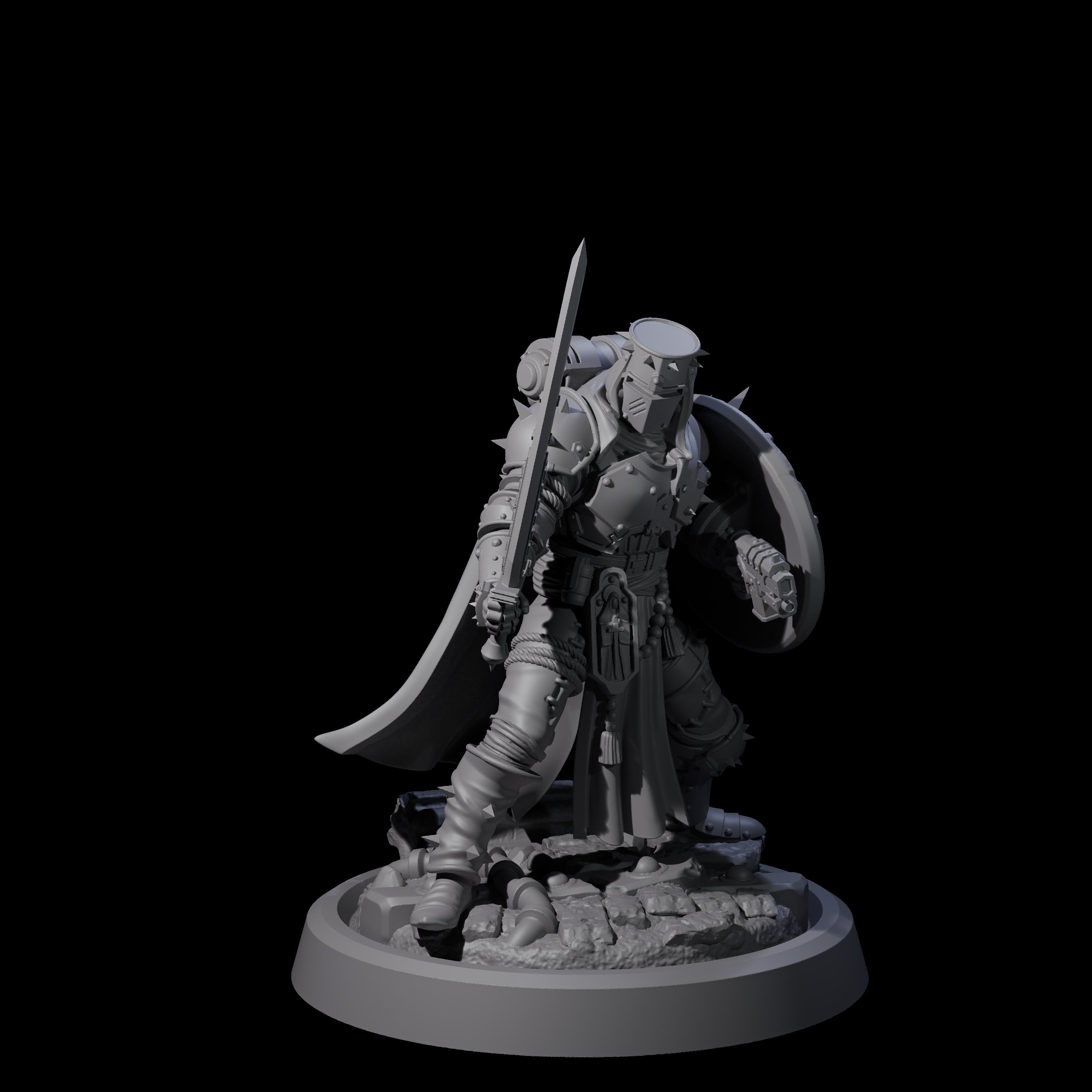 Zealous Human Crusaders Miniature for Dungeons and Dragons, Pathfinder or other TTRPGs