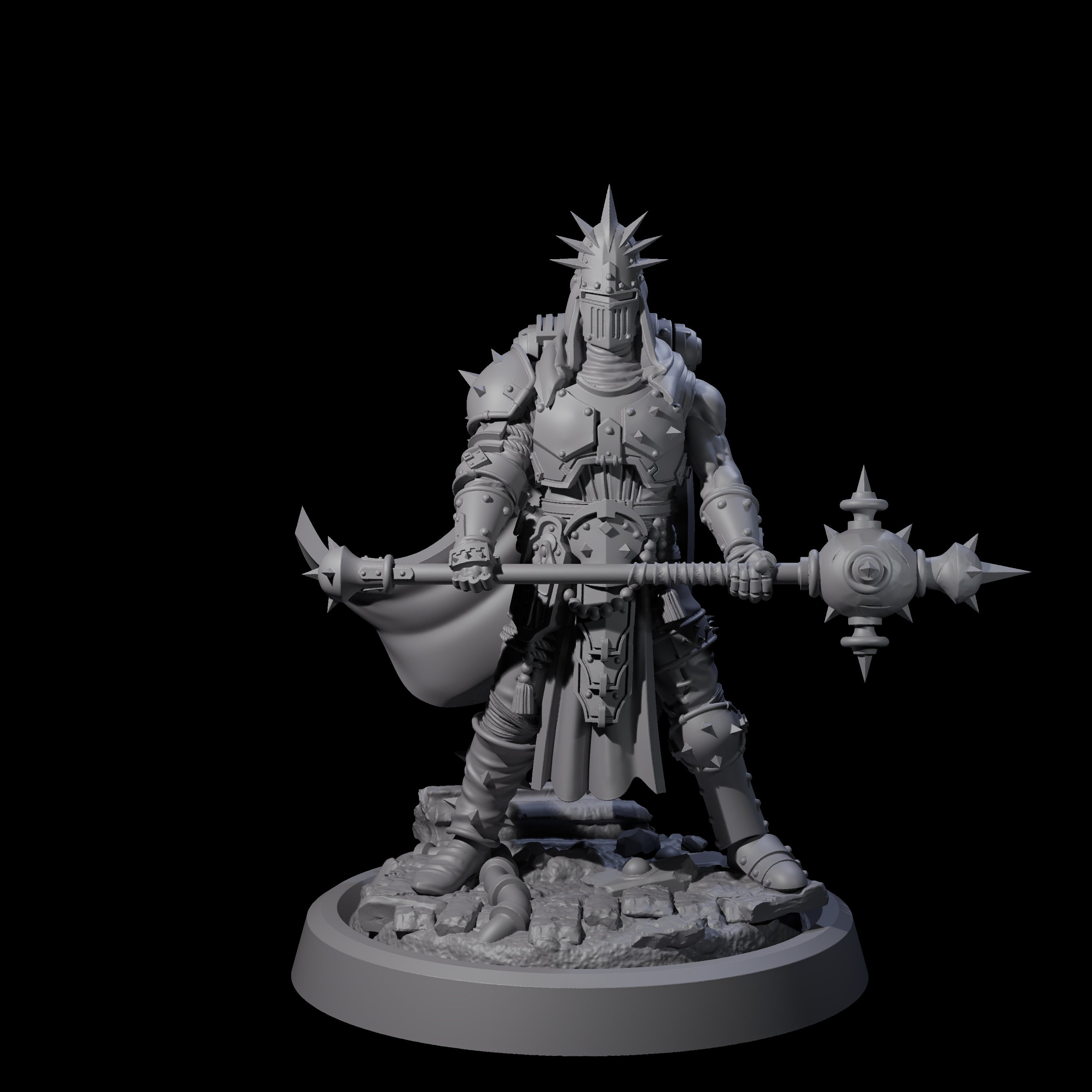 Zealous Human Crusaders Miniature for Dungeons and Dragons, Pathfinder or other TTRPGs