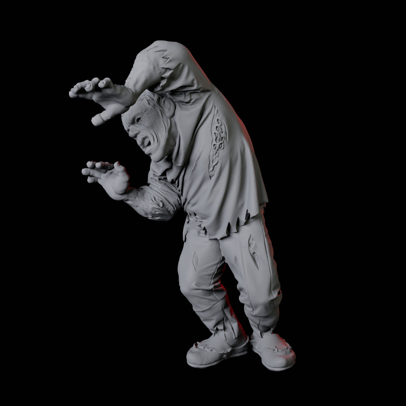 Zombie D Miniature for Dungeons and Dragons, Pathfinder or other TTRPGs