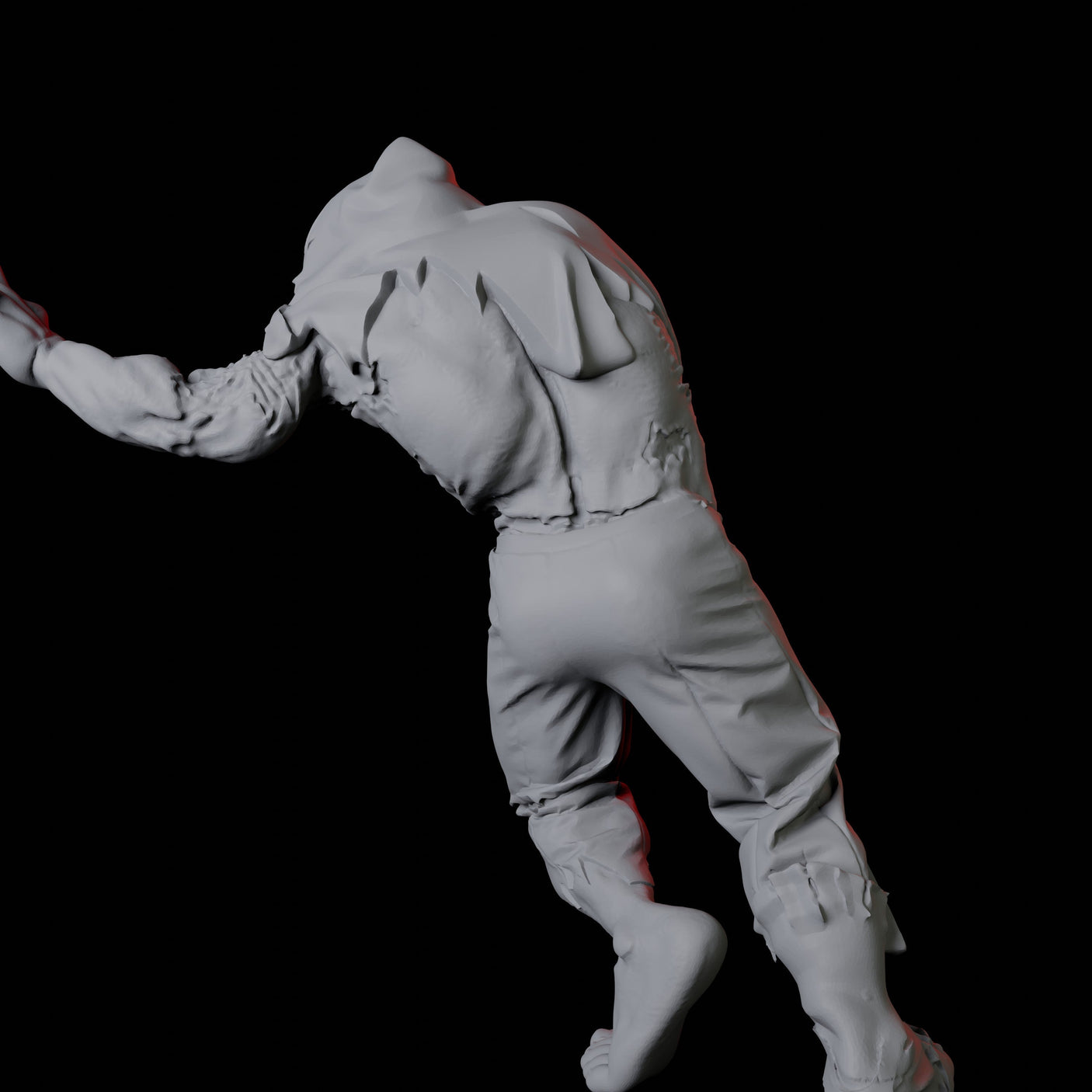 Zombie F Miniature for Dungeons and Dragons, Pathfinder or other TTRPGs