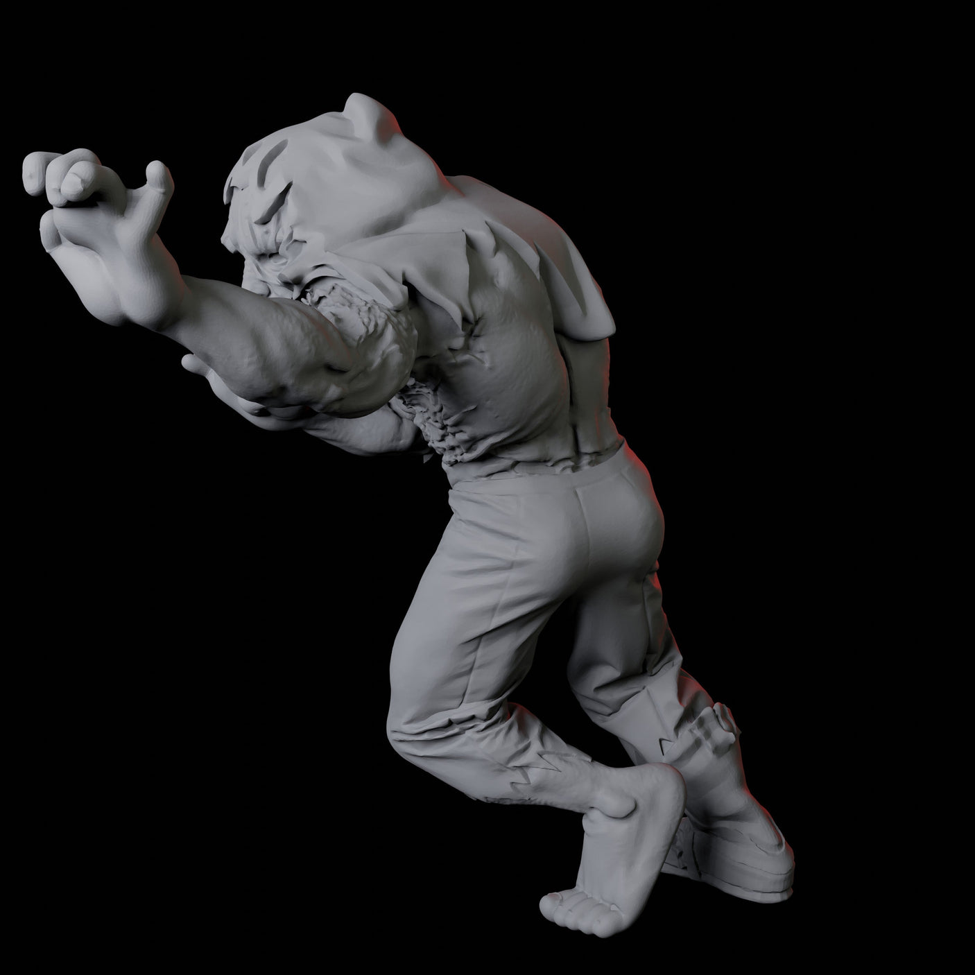 Zombie F Miniature for Dungeons and Dragons, Pathfinder or other TTRPGs