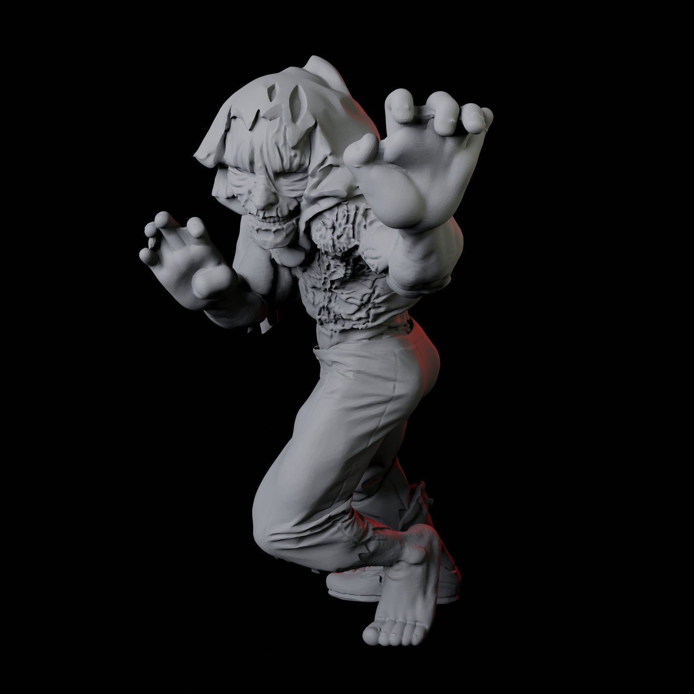 Zombie F Miniature for Dungeons and Dragons, Pathfinder or other TTRPGs