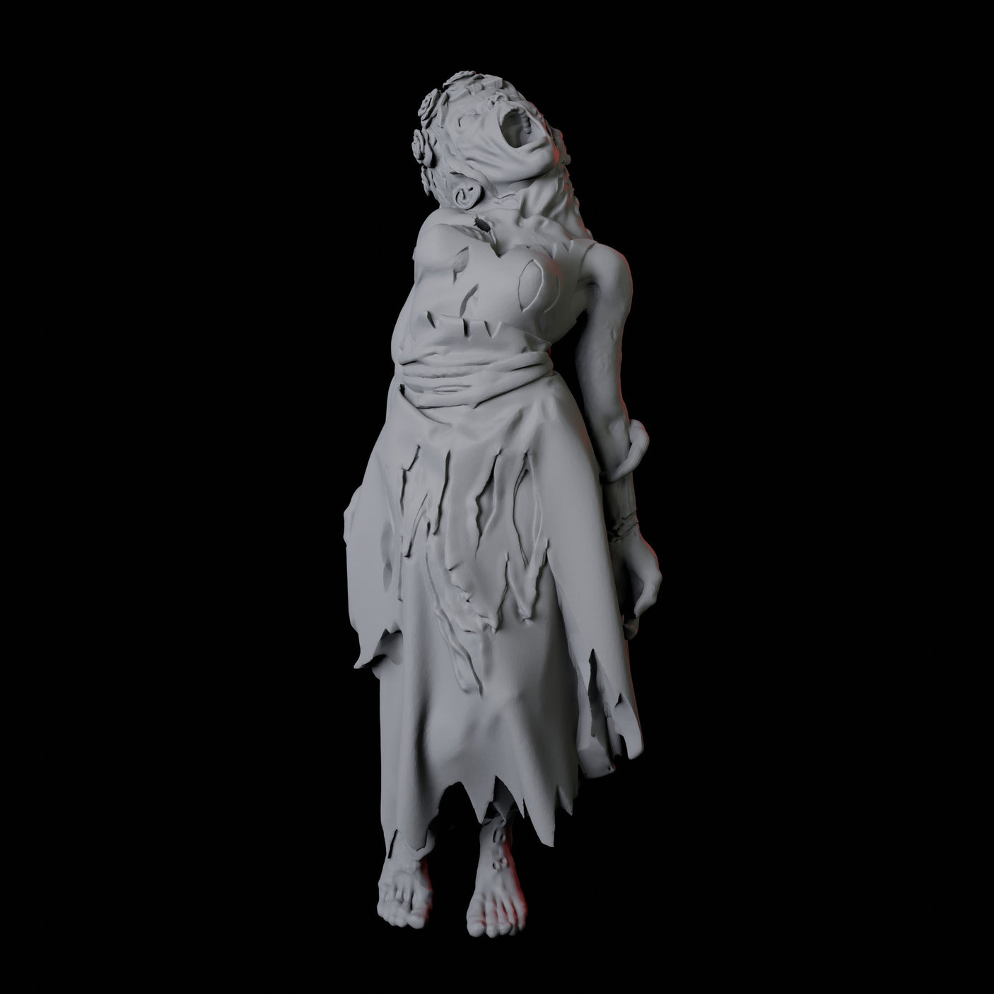 Zombie H Miniature for Dungeons and Dragons, Pathfinder or other TTRPGs