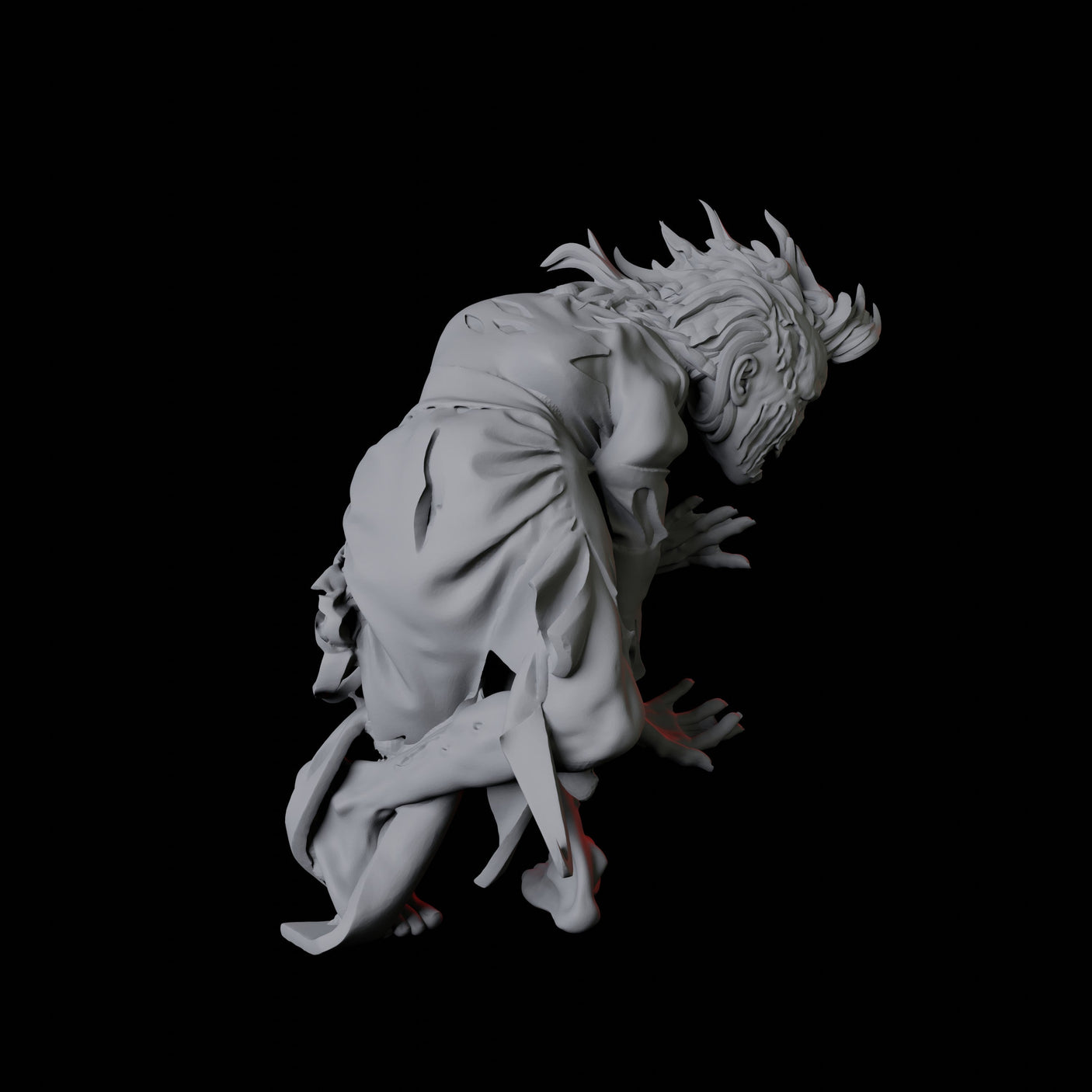Zombie J Miniature for Dungeons and Dragons, Pathfinder or other TTRPGs