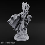 Swirling Flames Human Wizard Miniature for Dungeons and Dragons, Pathfinder or other TTRPGs