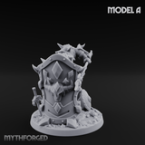 Heavy Shielded Demon Warriors A Miniature for Dungeons and Dragons, Pathfinder or other TTRPGs