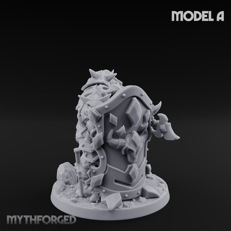 Heavy Shielded Demon Warriors A Miniature for Dungeons and Dragons, Pathfinder or other TTRPGs