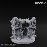 Heavy Shielded Demon Warriors Miniature for Dungeons and Dragons, Pathfinder or other TTRPGs