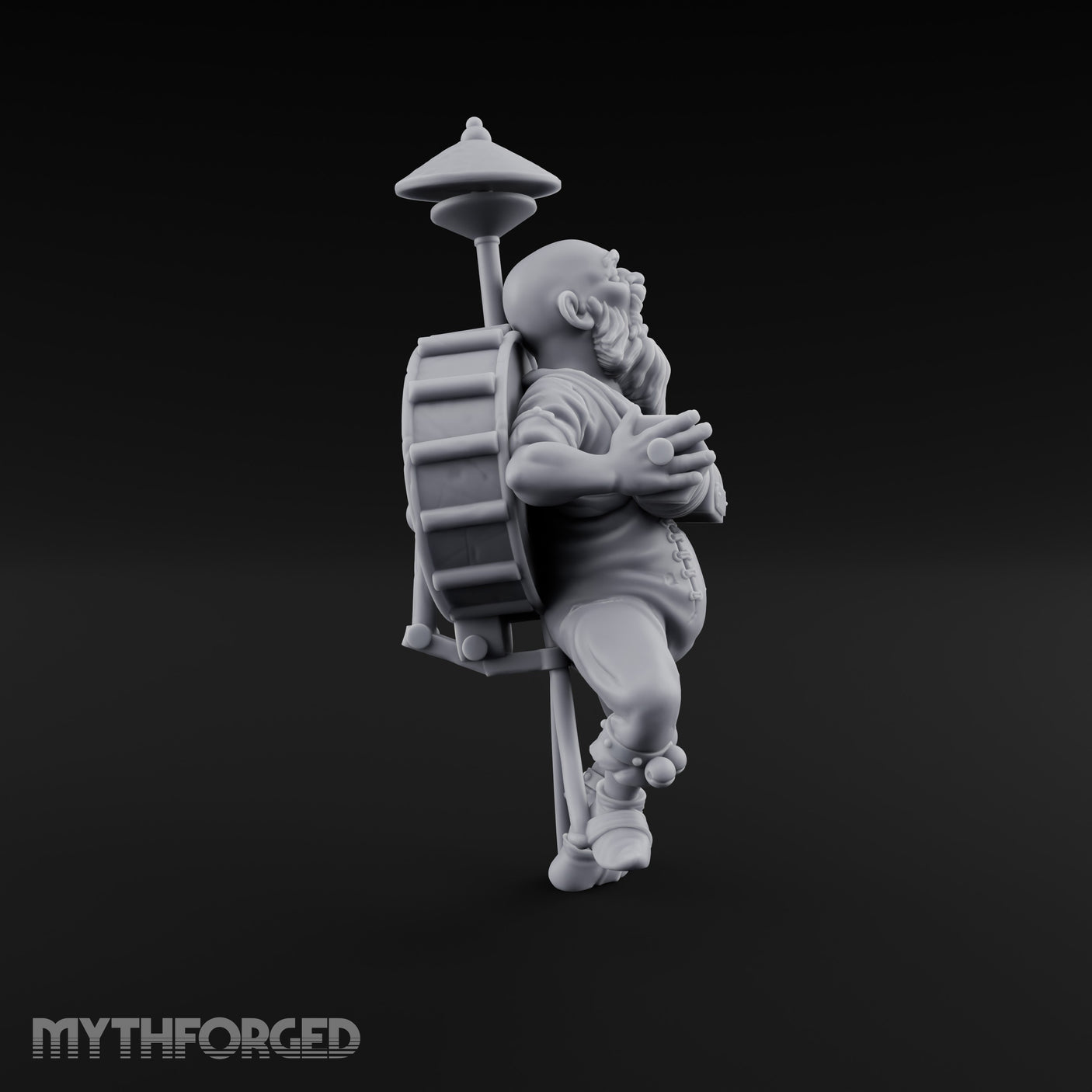 Accordion Squeezing Gnome Bard Miniature for Dungeons and Dragons, Pathfinder or other TTRPGs