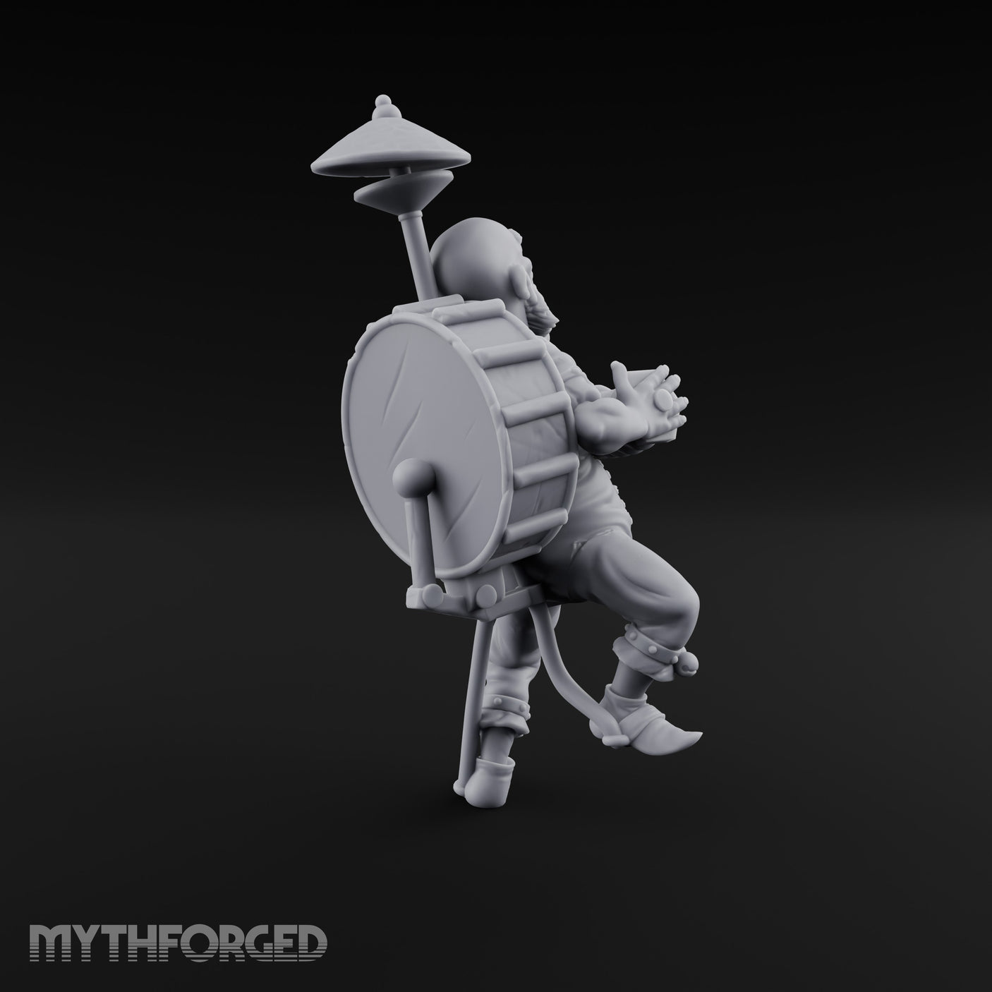 Accordion Squeezing Gnome Bard Miniature for Dungeons and Dragons, Pathfinder or other TTRPGs