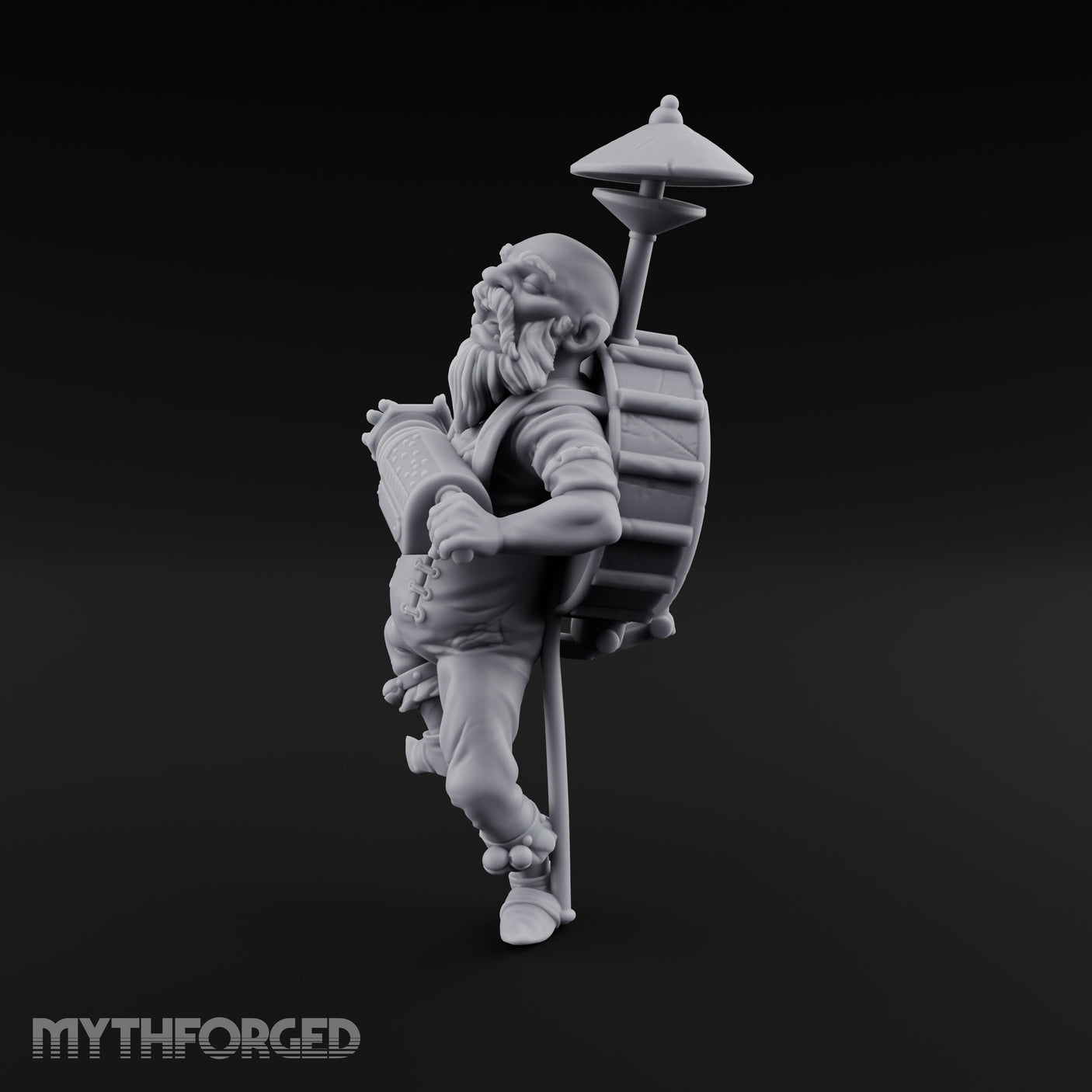 Accordion Squeezing Gnome Bard Miniature for Dungeons and Dragons, Pathfinder or other TTRPGs
