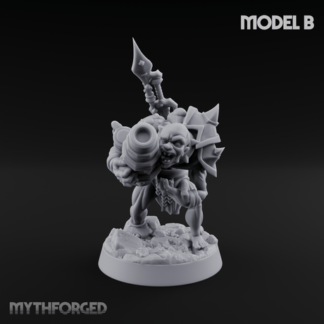 Disfigured Human Carriers B Miniature for Dungeons and Dragons, Pathfinder or other TTRPGs