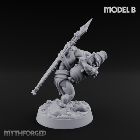 Disfigured Human Carriers B Miniature for Dungeons and Dragons, Pathfinder or other TTRPGs
